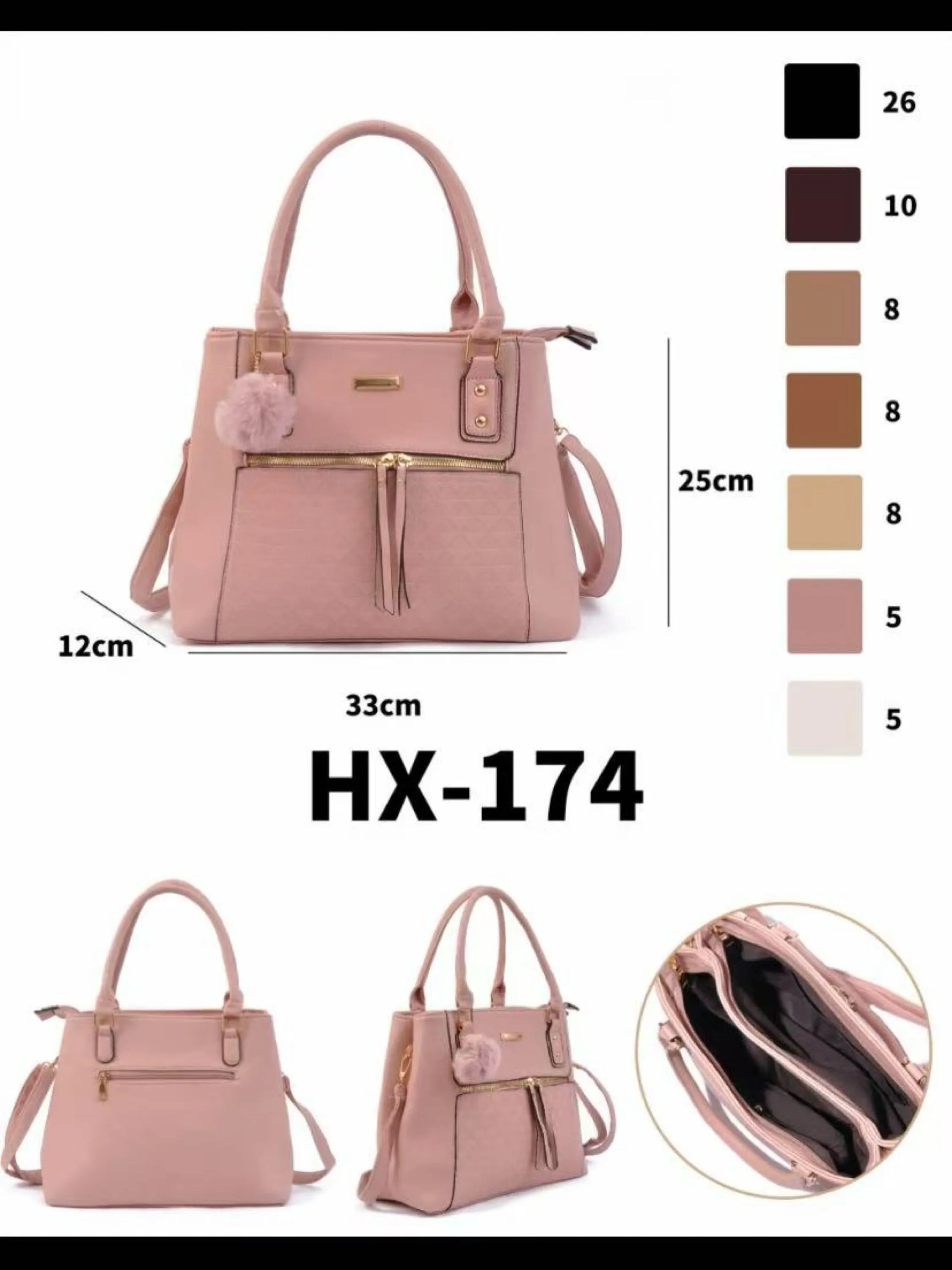 bolsa tiracolo fashion Dois zíperes