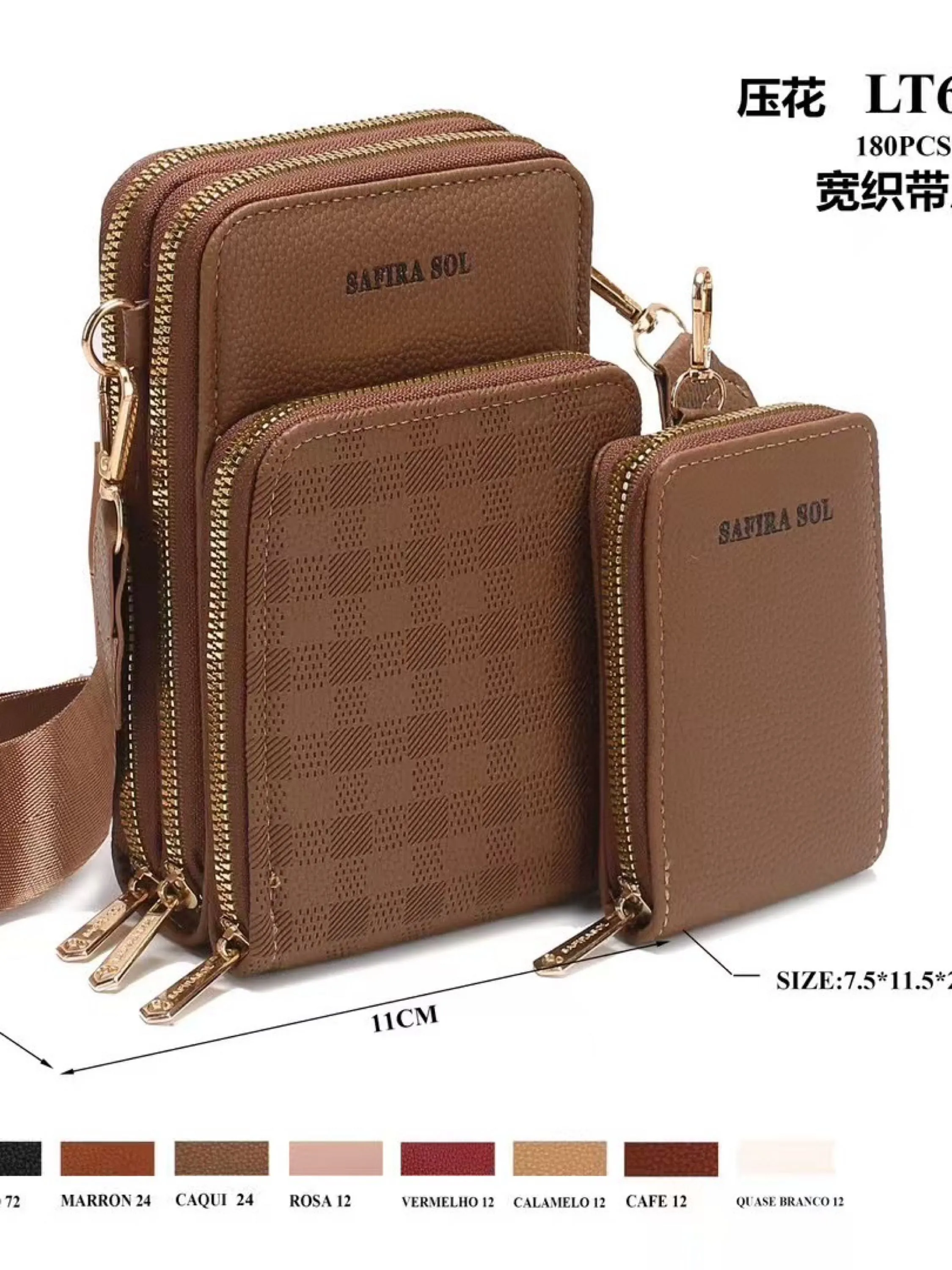 bolsa para celular com carteira LT627