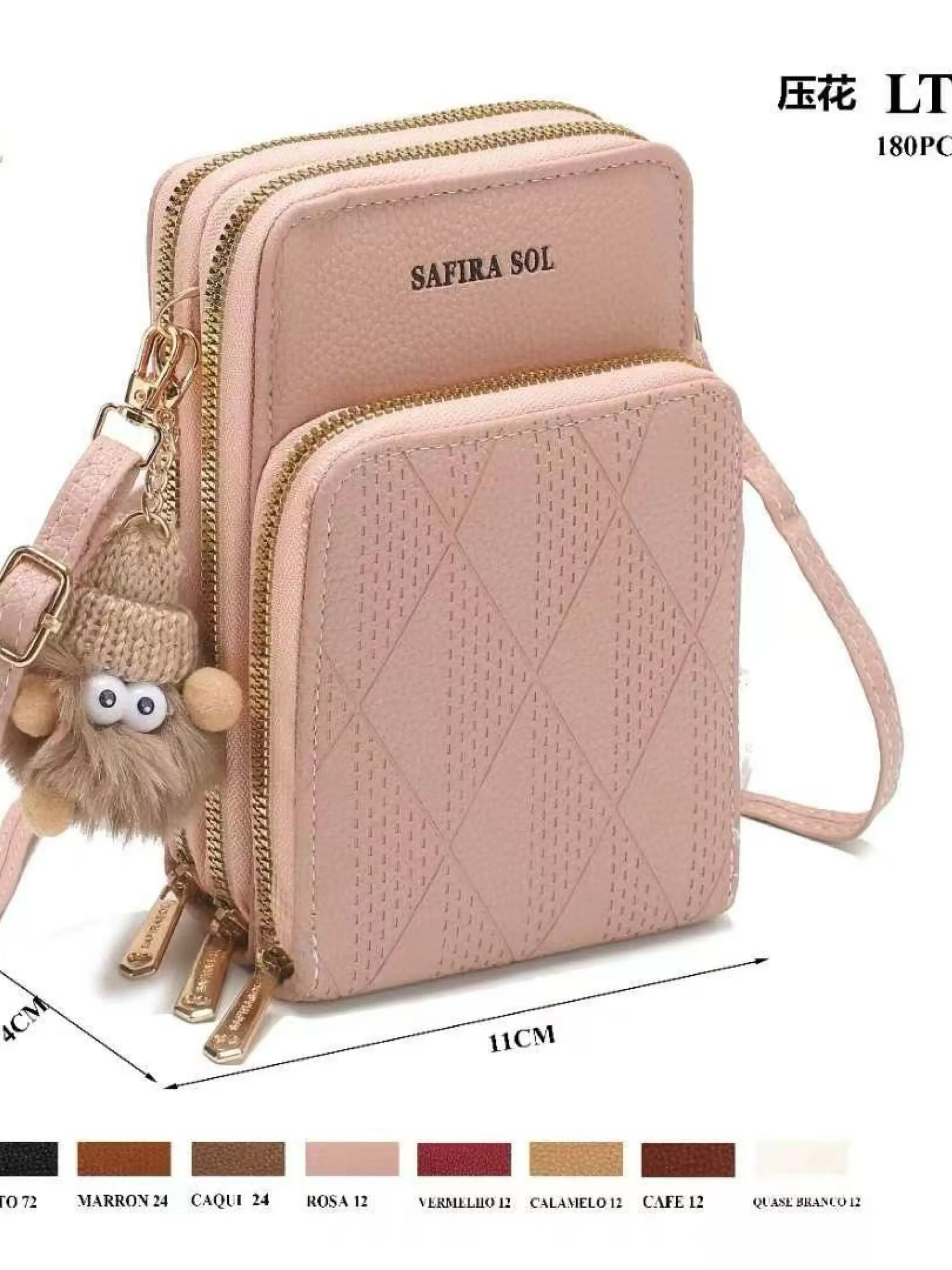 bolsa para celular com chaveiro LT633