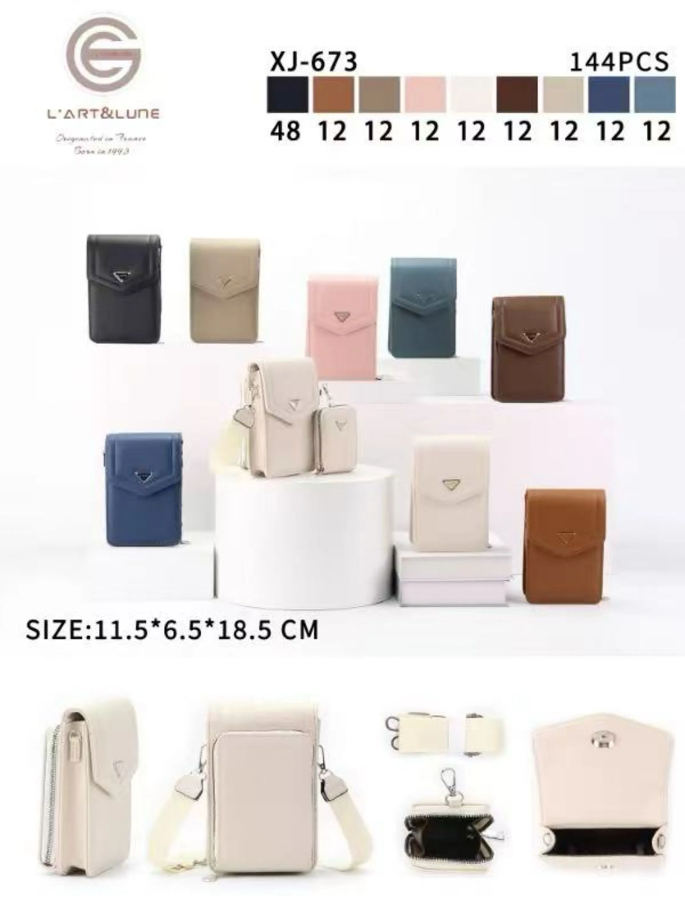 bolsa para celular com carteira XJ673
