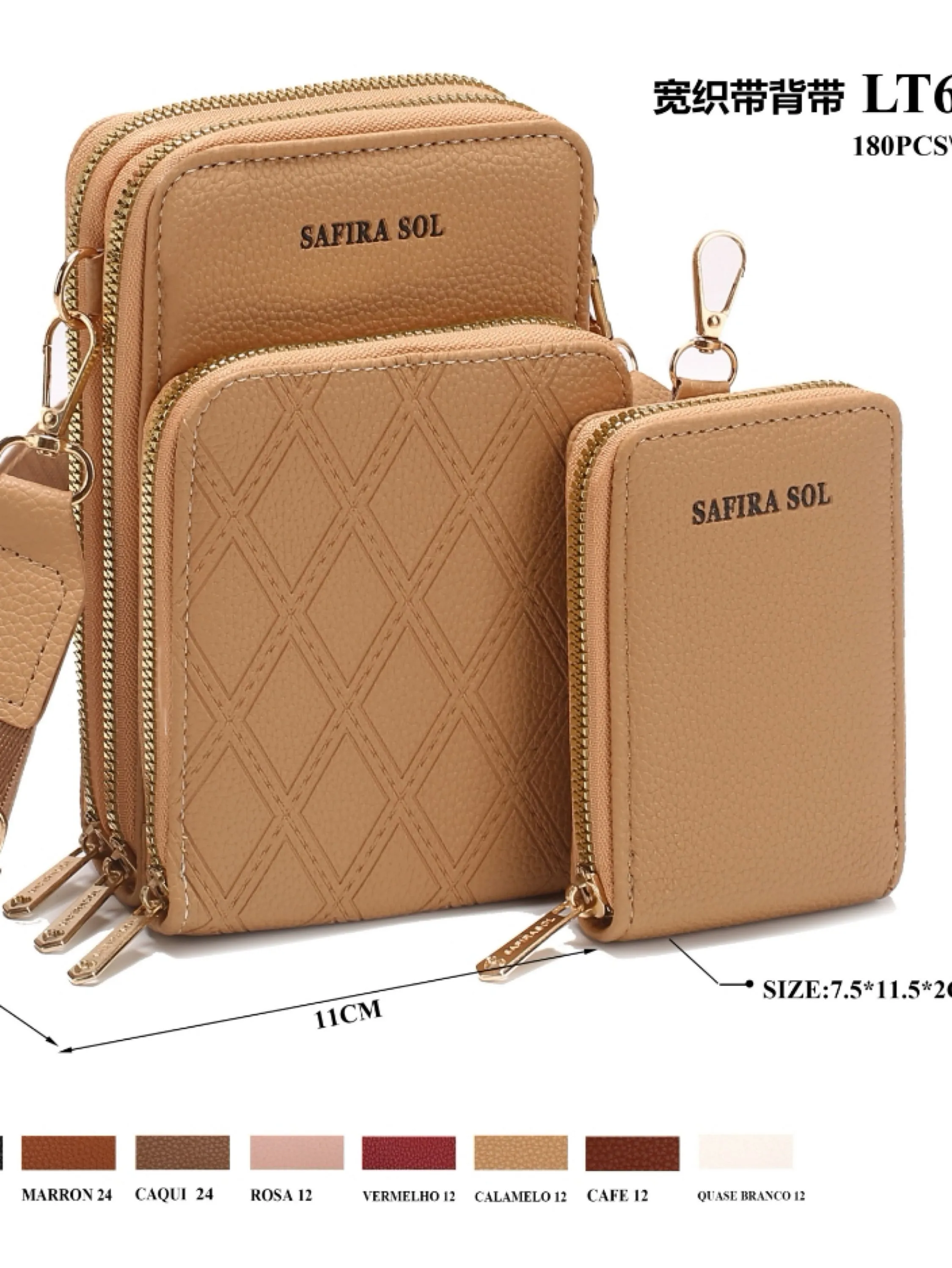 bolsa para celular com carteira LT626