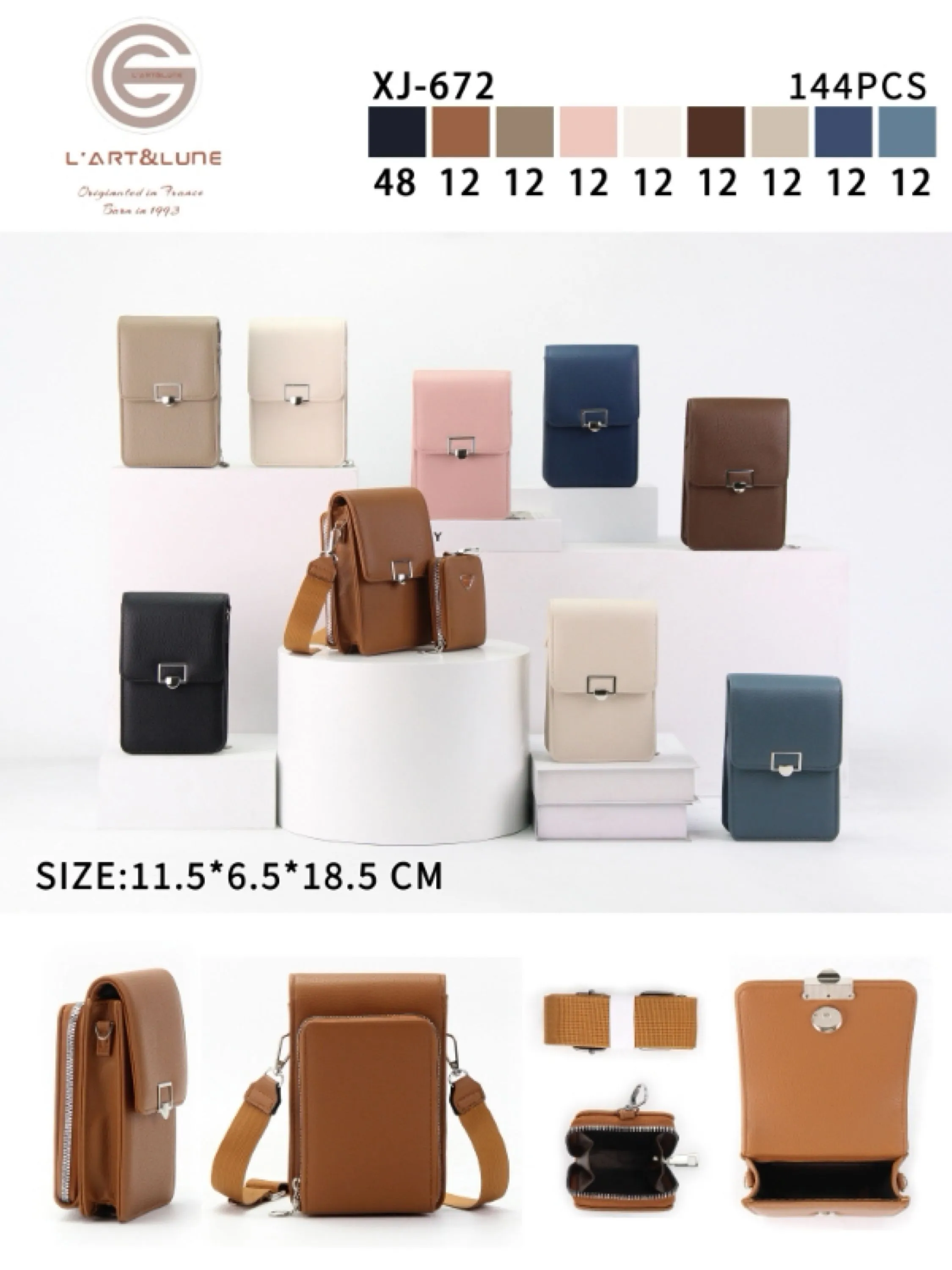bolsa para celular com carteira XJ672