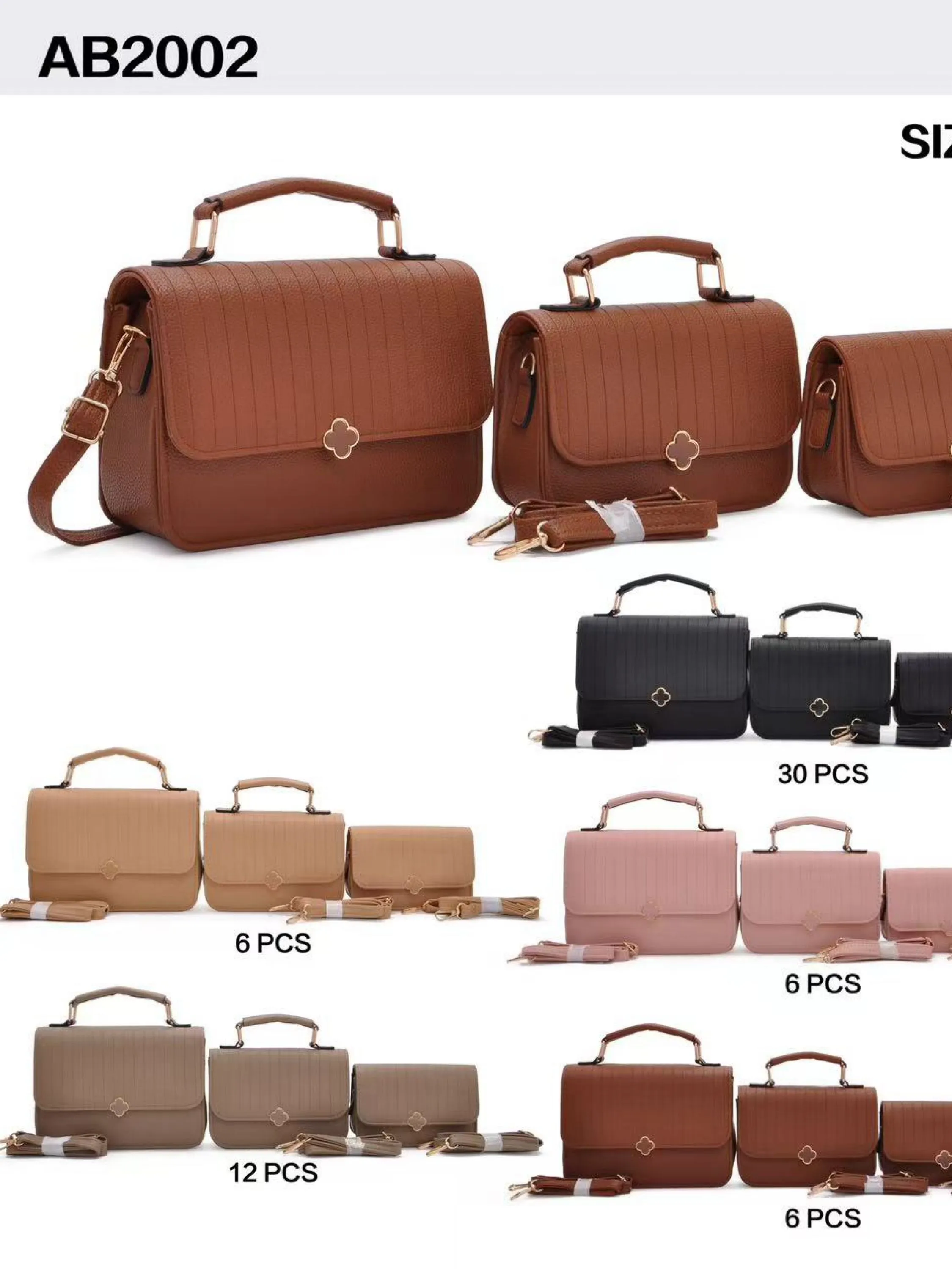 kit com 3pc Bolsa feminina AB2002