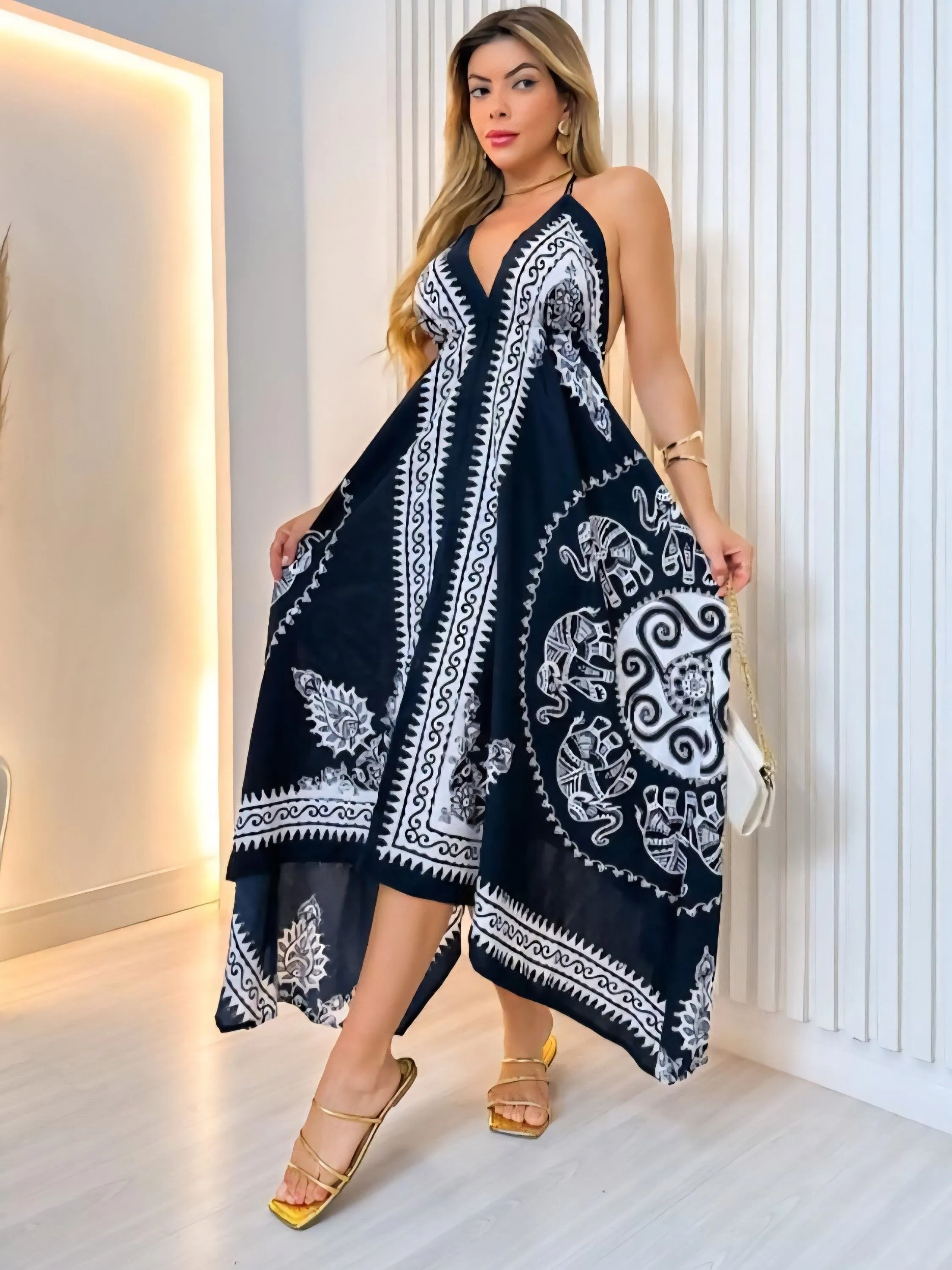 Vestido lenço indiano