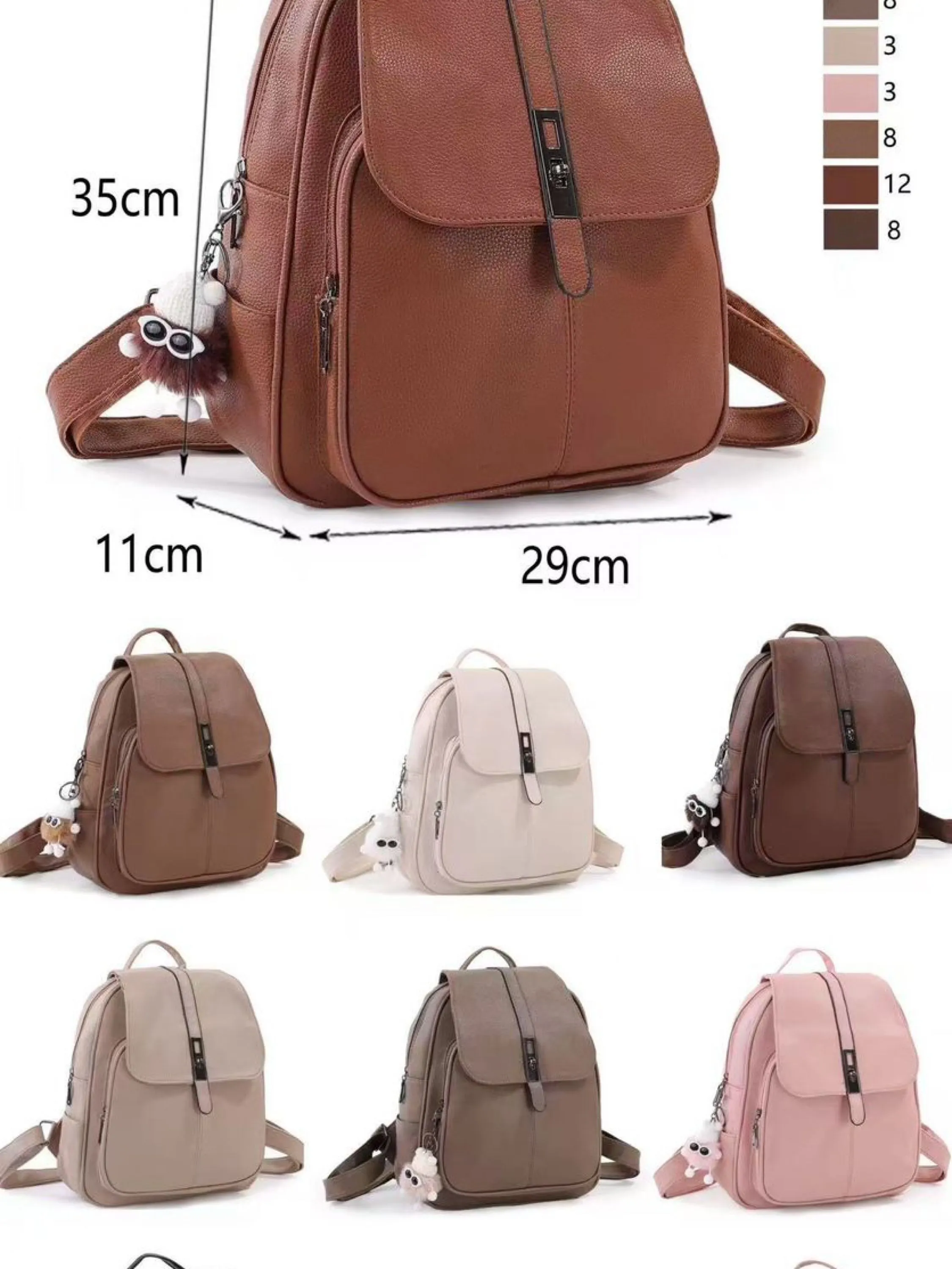 Mochila com chaveiro