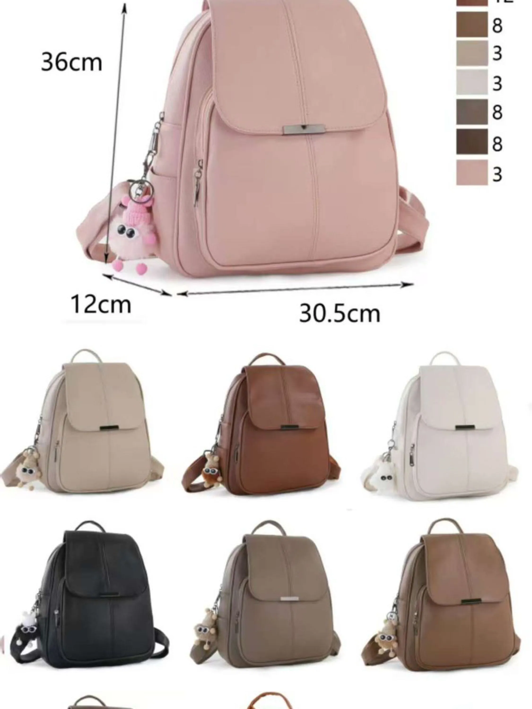 Mochila com chaveiro