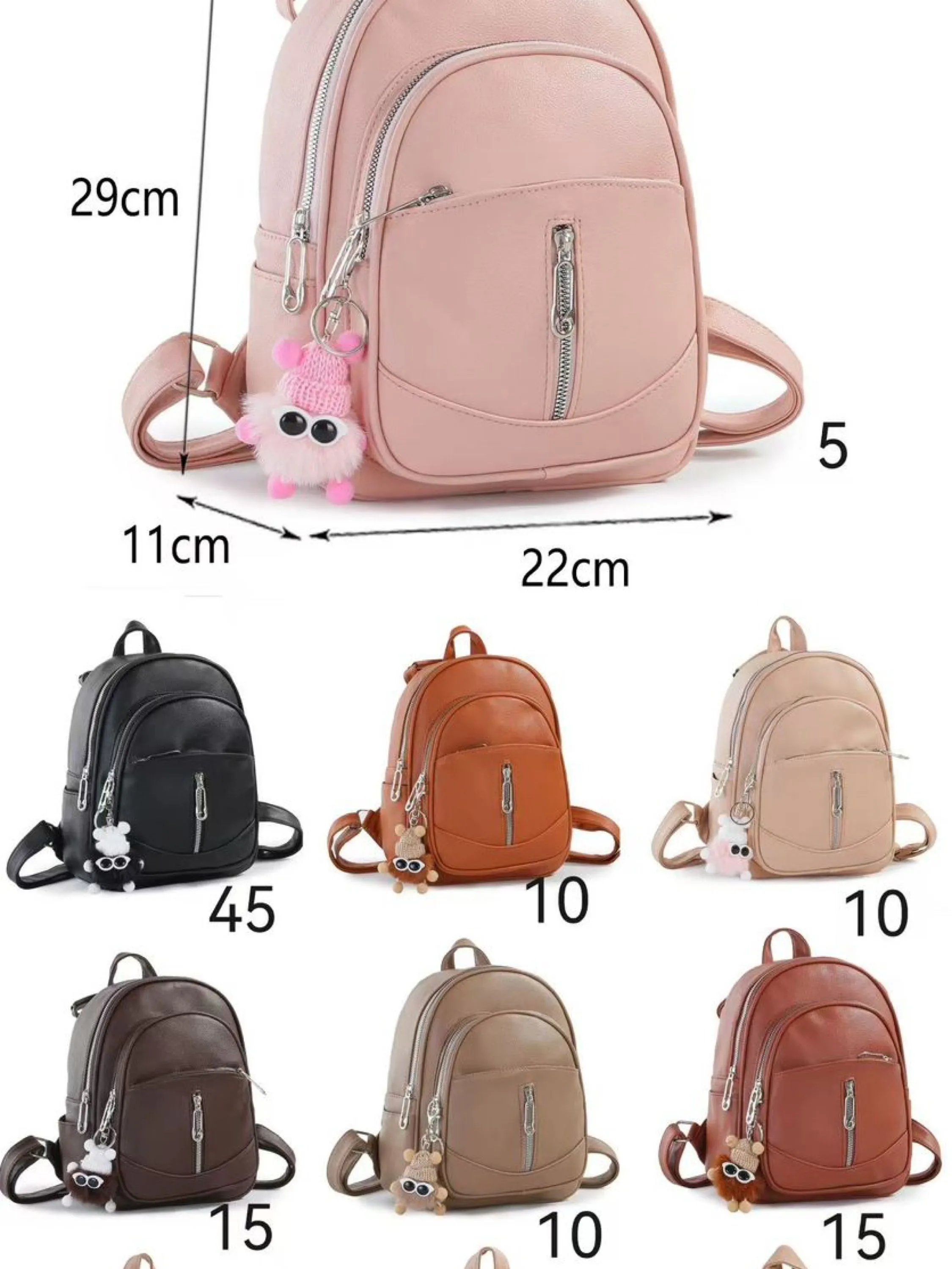 Mochila com chaveiro