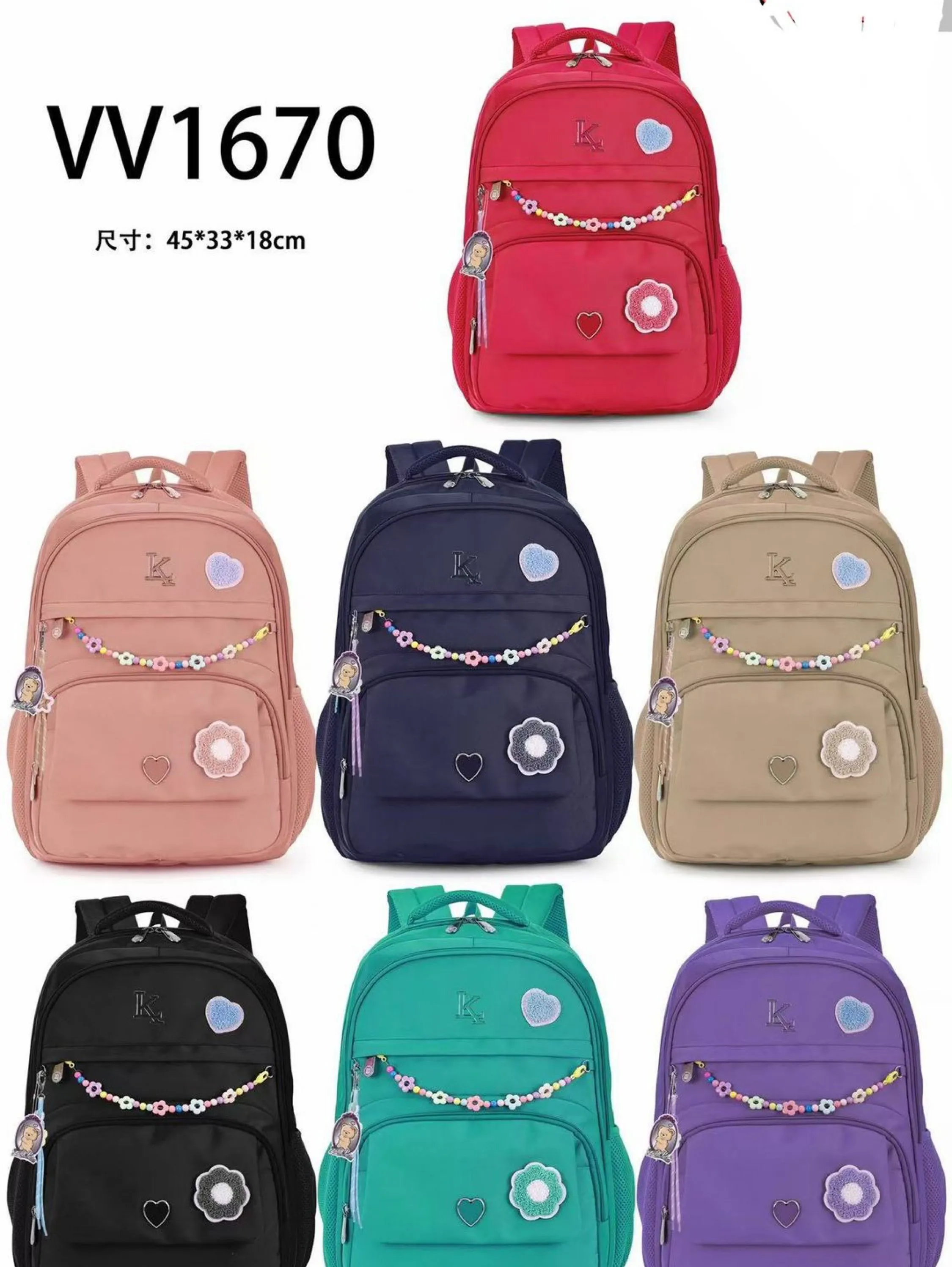 Mochila com chaveiro