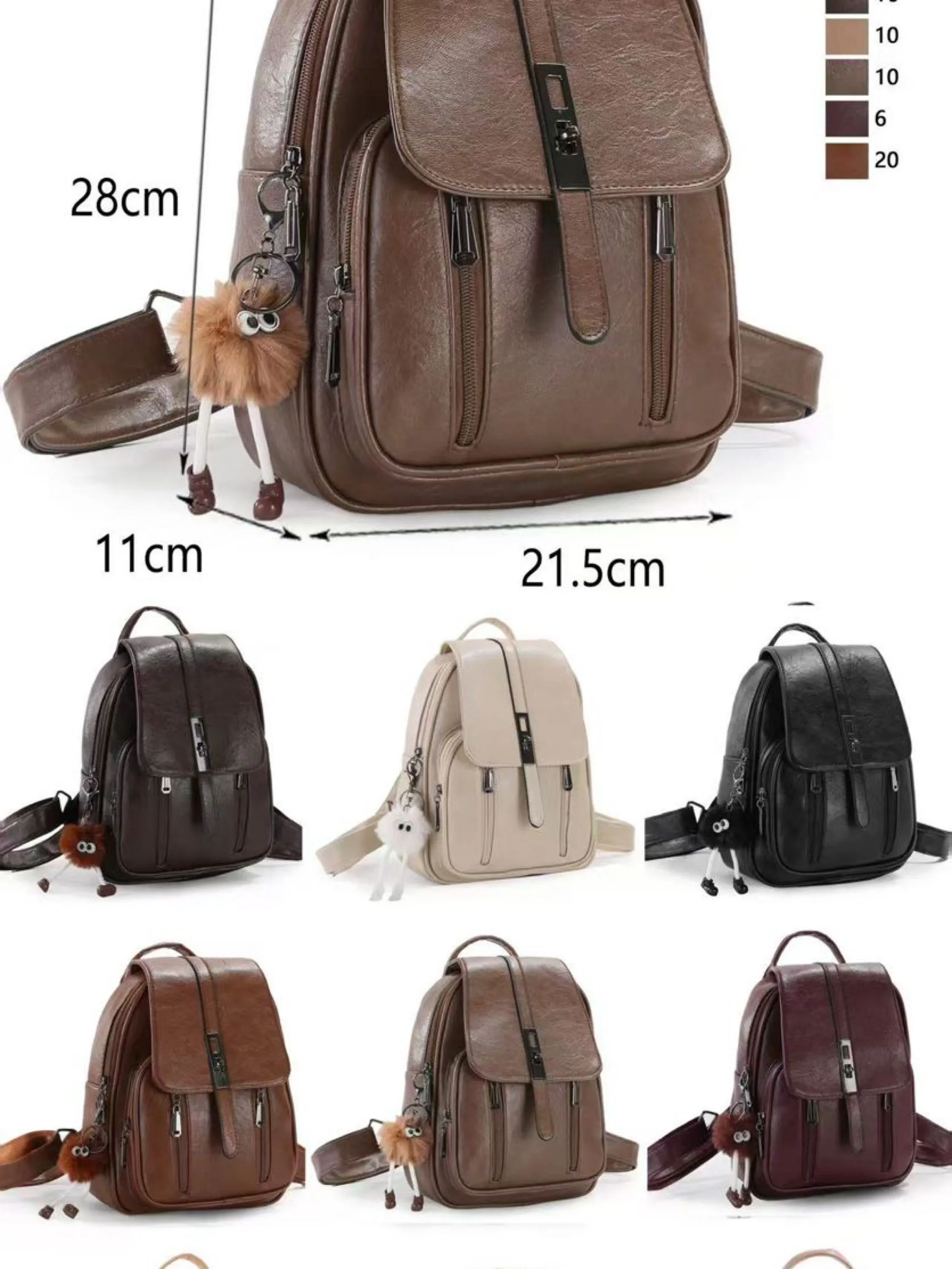 Mochila com chaveiro