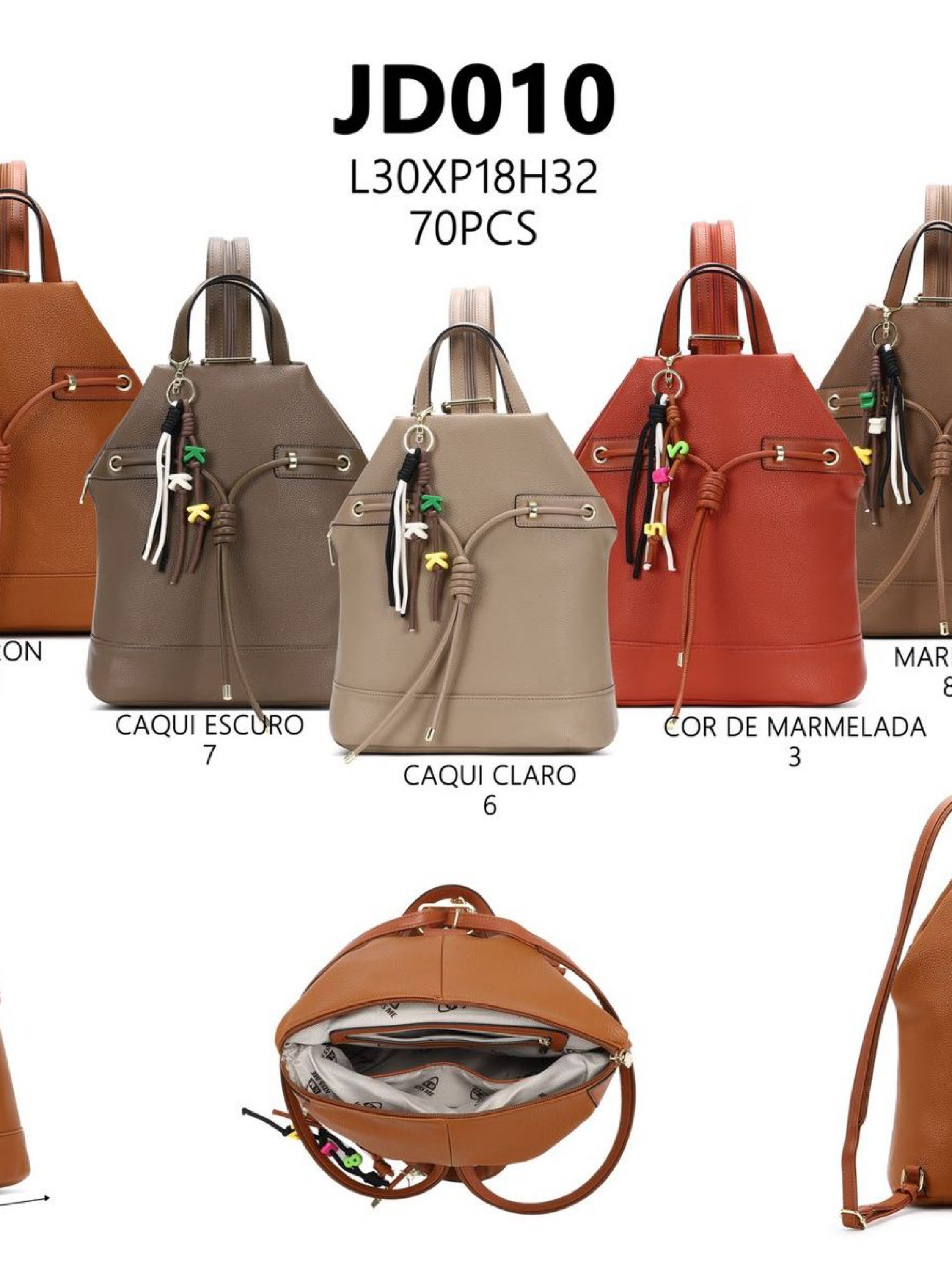 Mochila com chaveiro