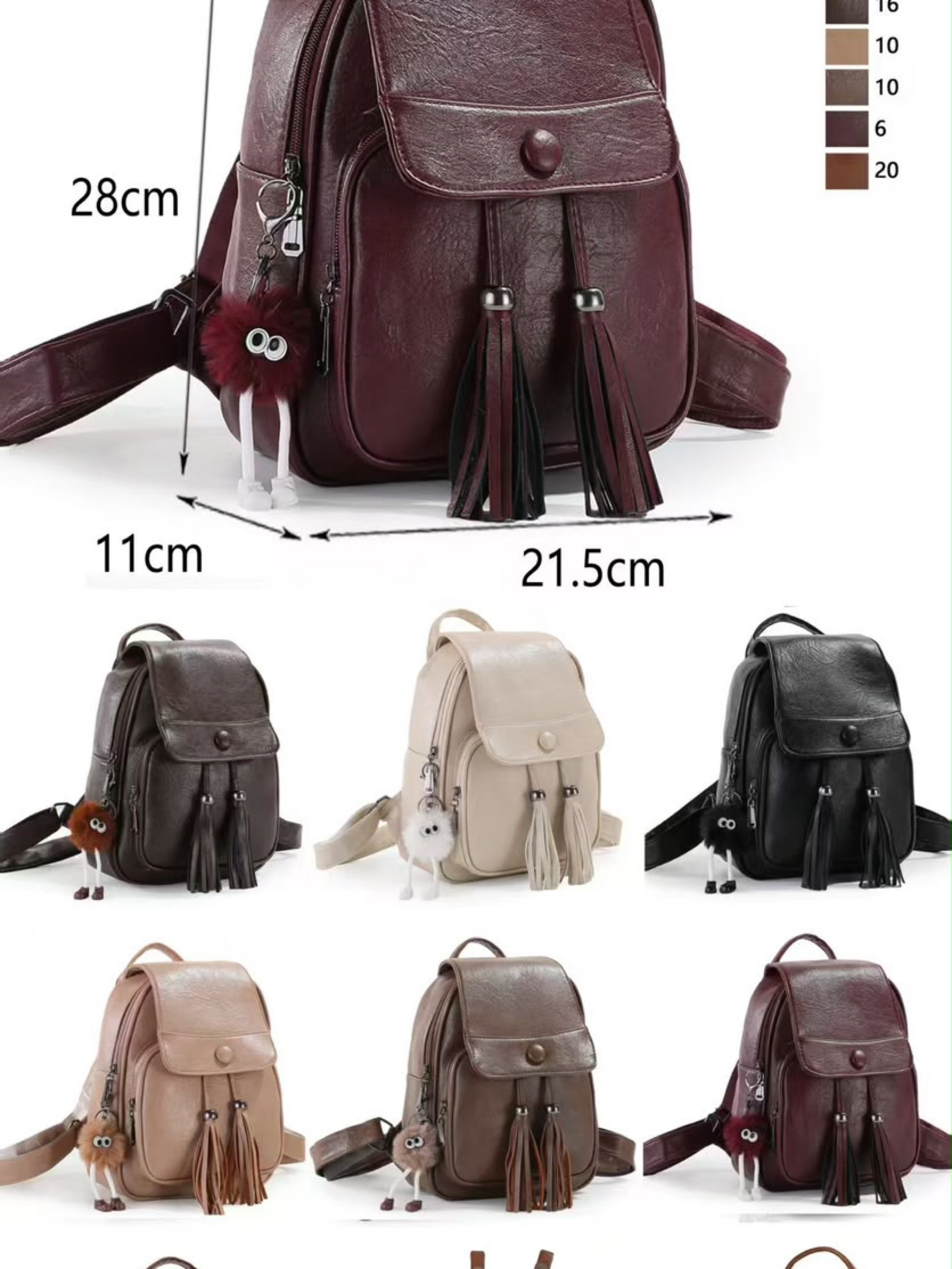 Mochila com chaveiro
