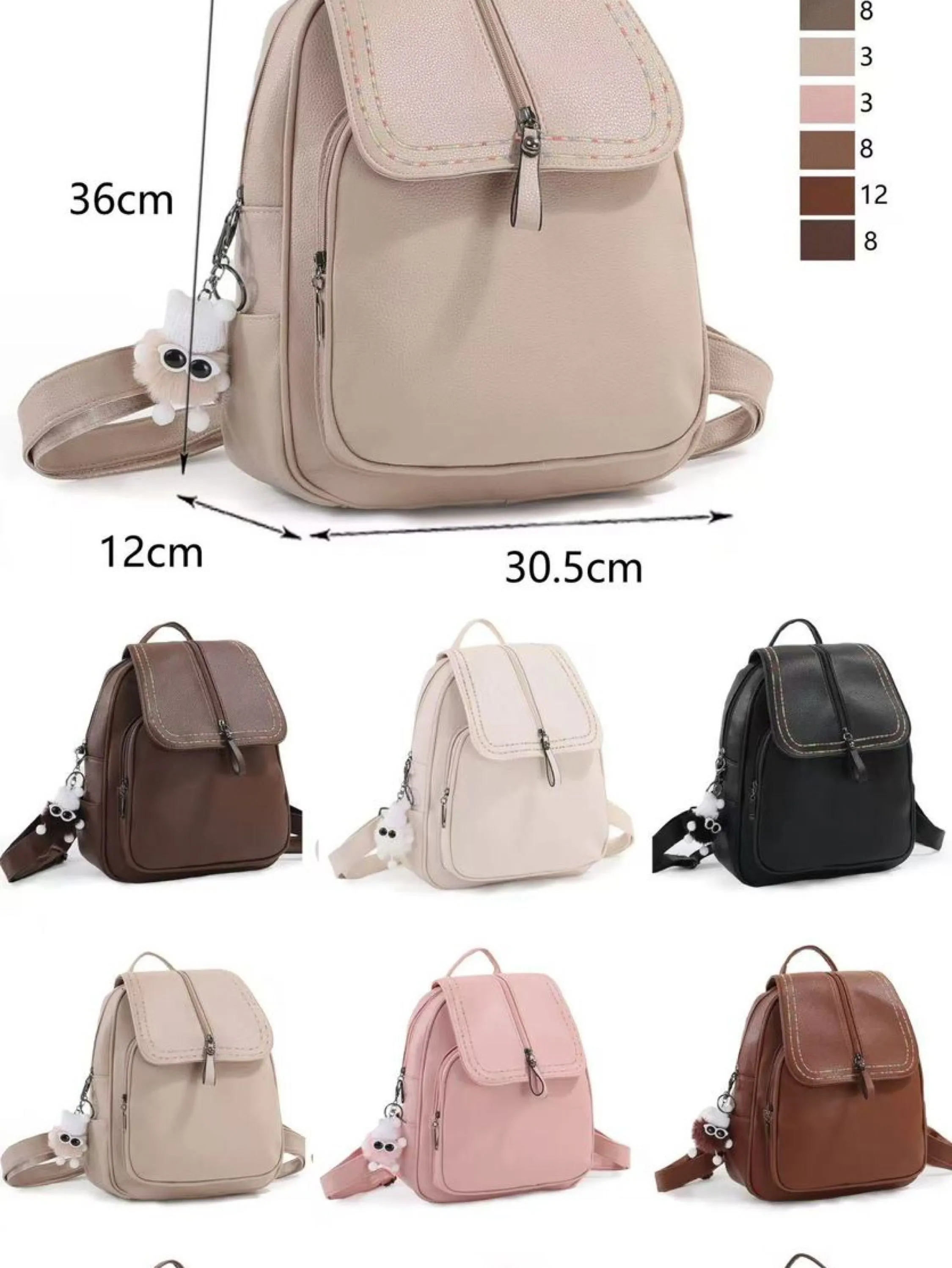 Mochila com chaveiro