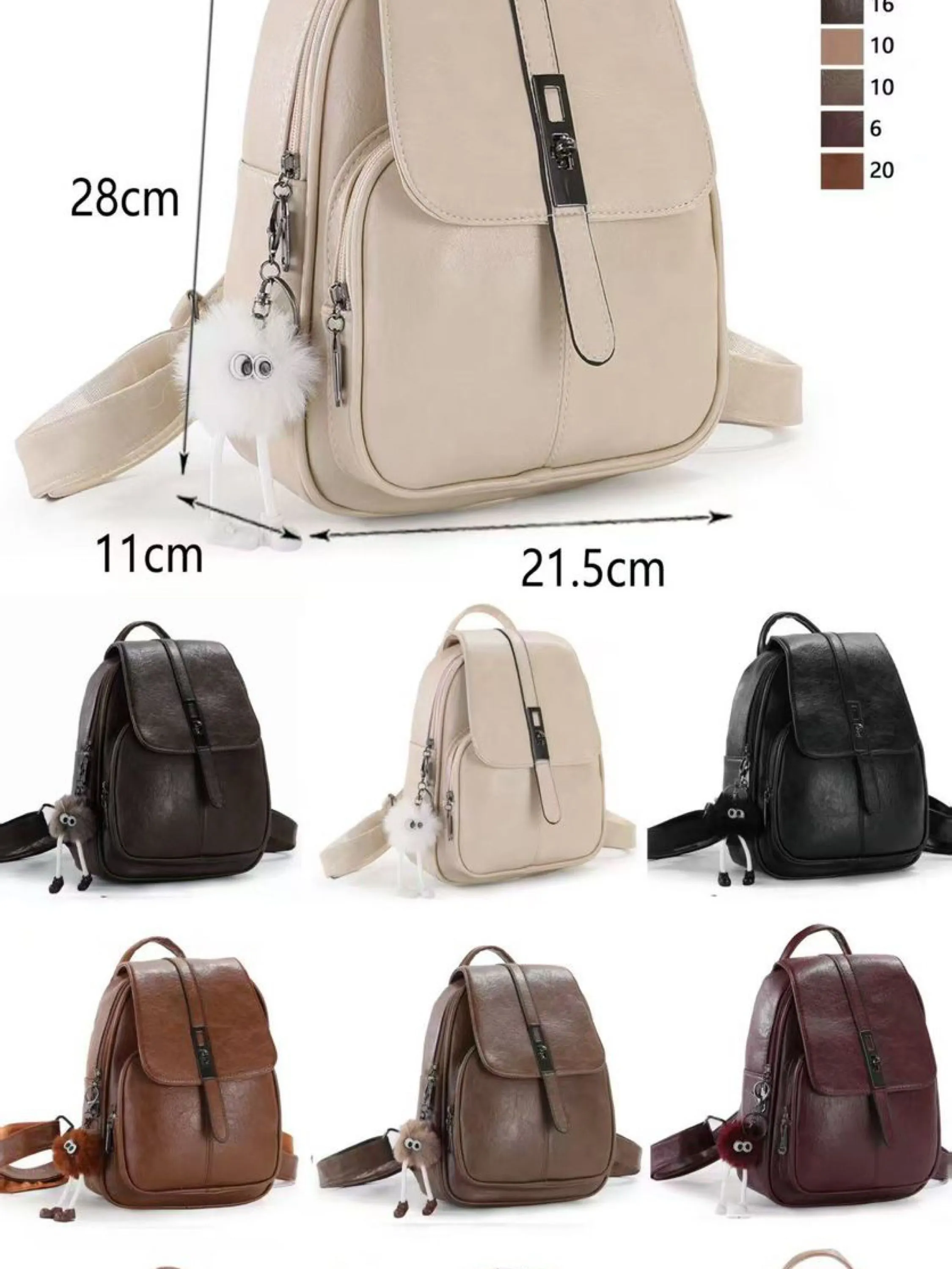 Mochila com chaveiro