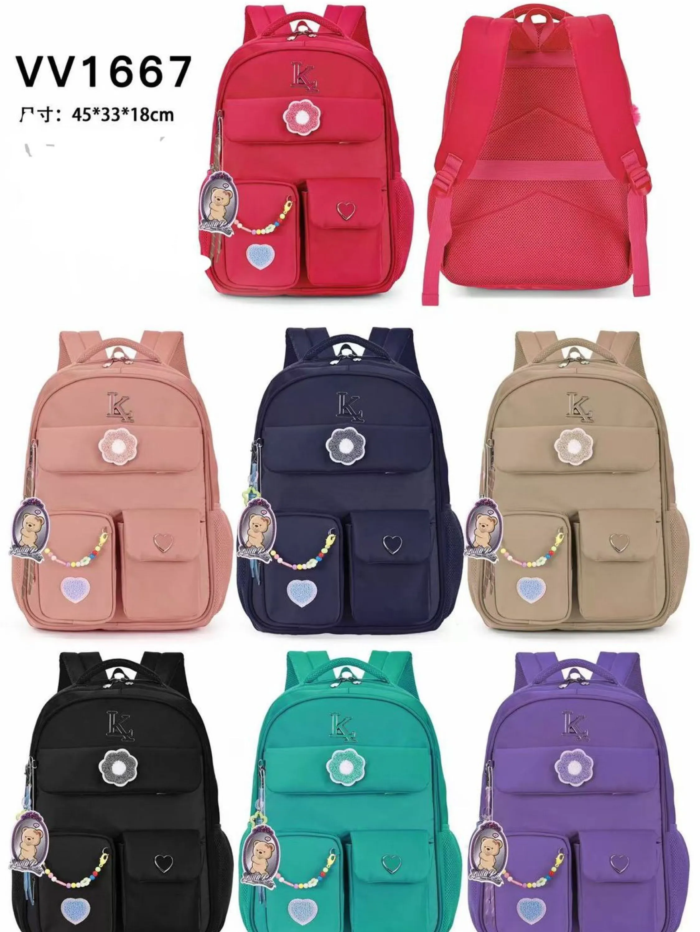 Mochila com chaveiro