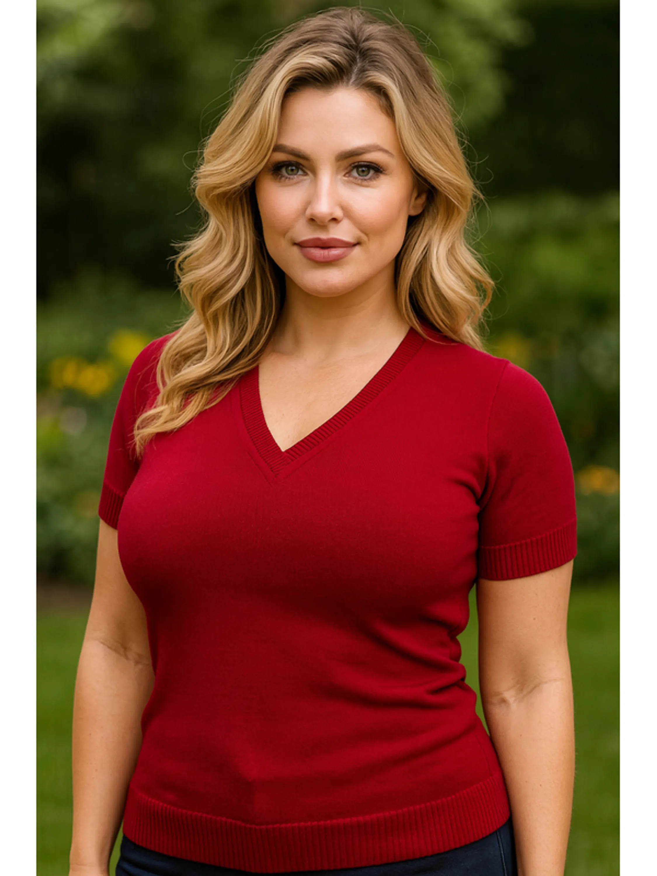 Blusa Feminina Manga Curta G | Blusinha de Trico Plus