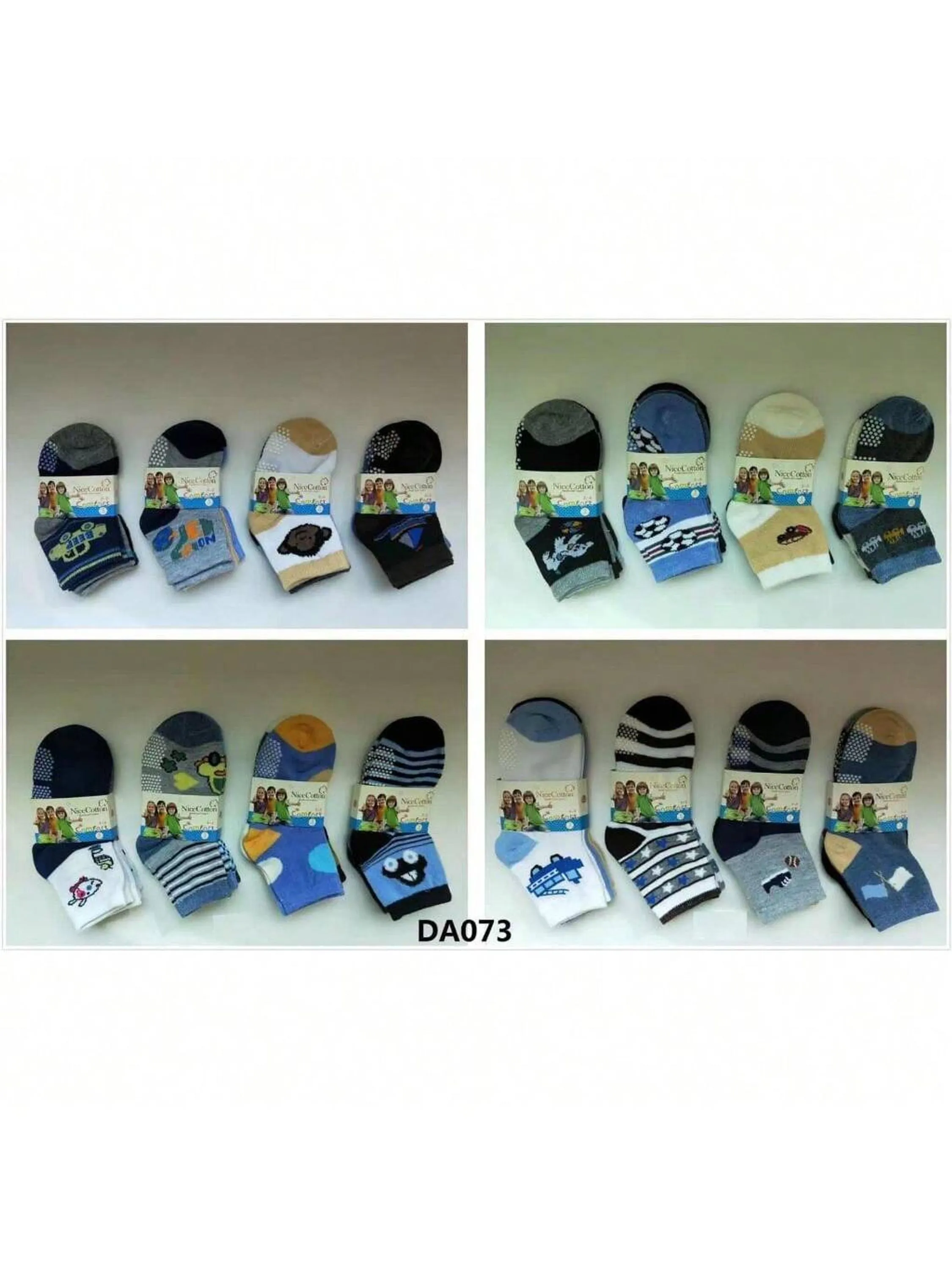 KIT 12  Meias antiderrapantes/0-8 anos