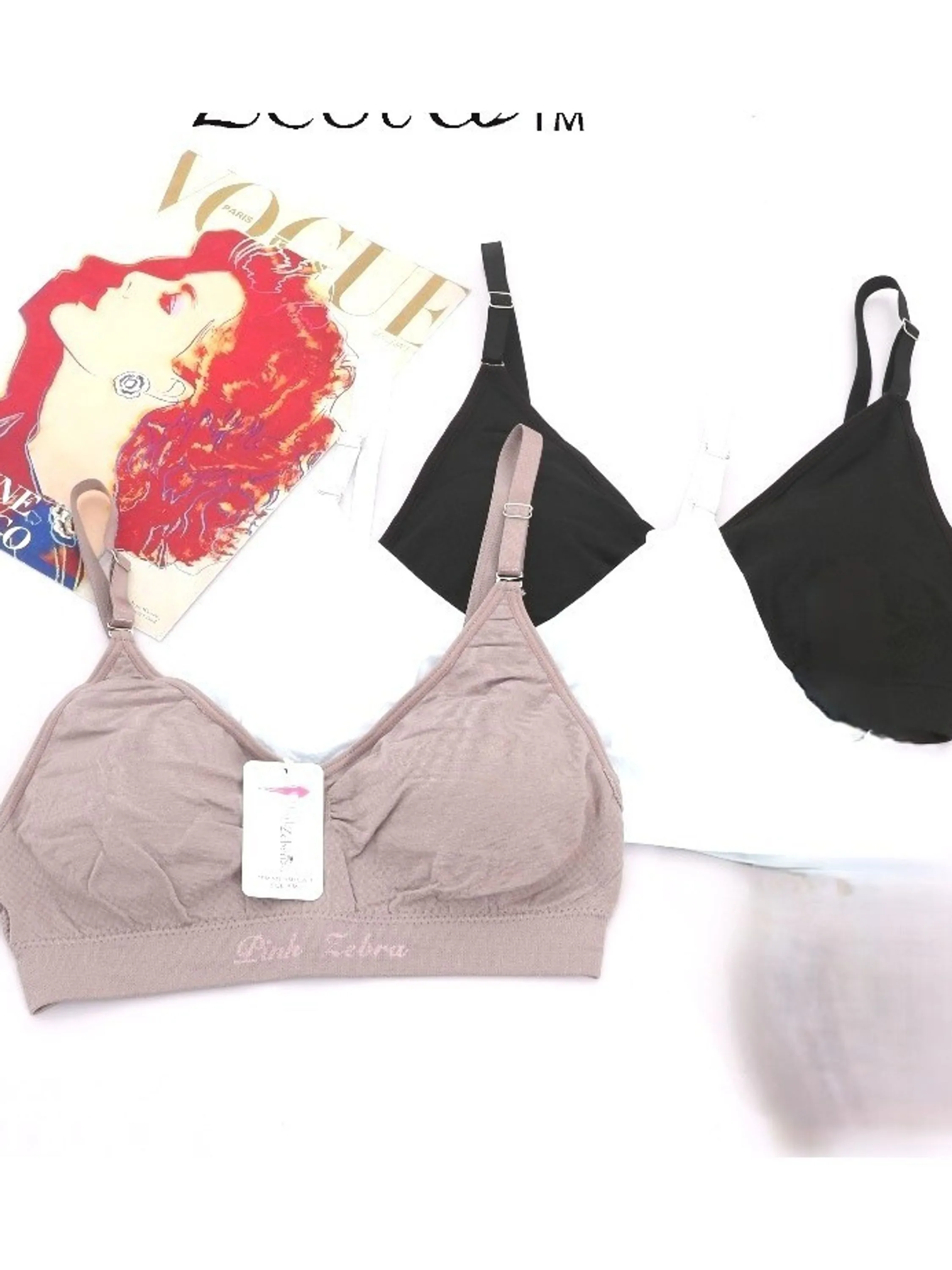 KIT12 Alça fina acolchoada removível