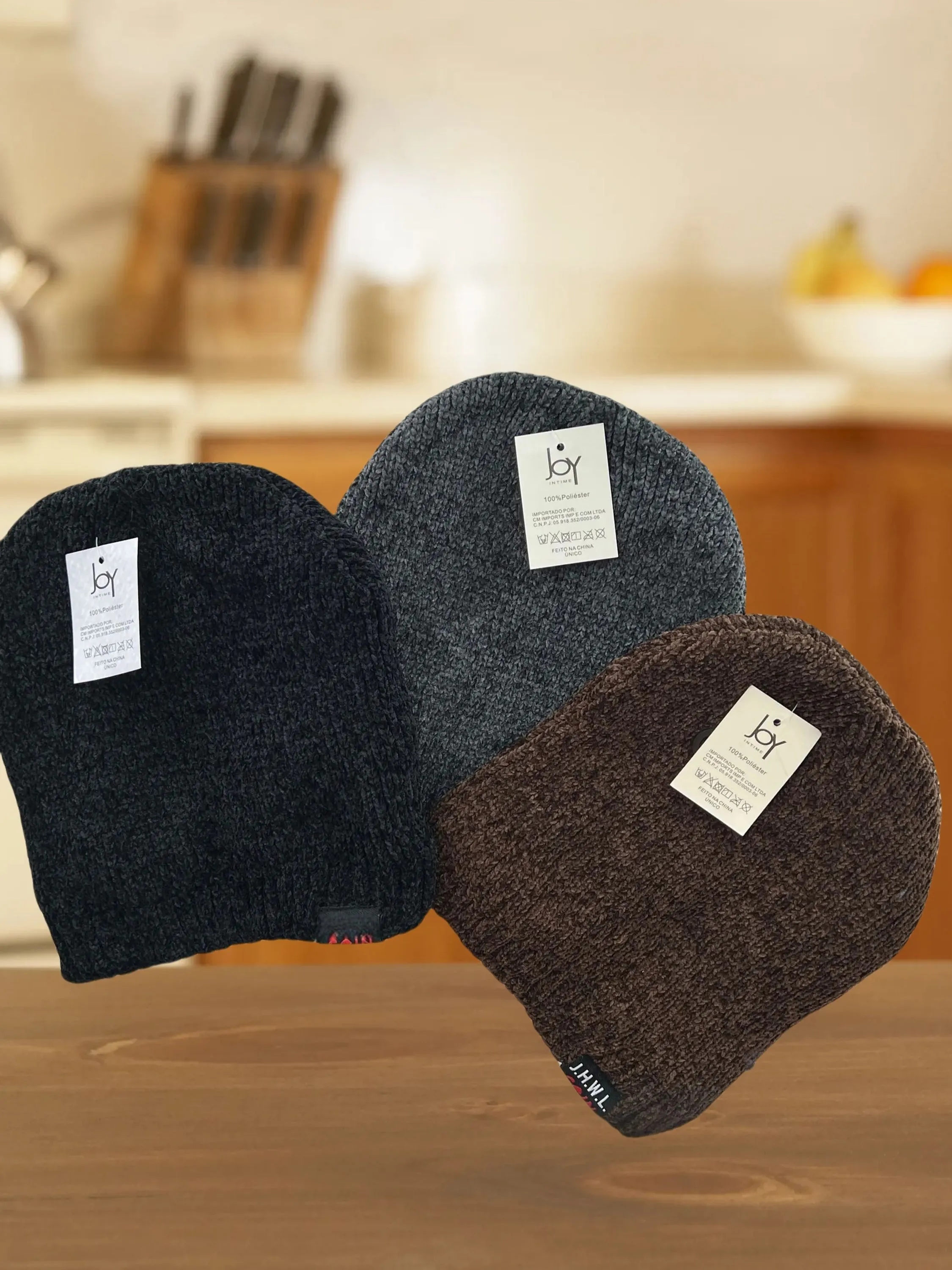 KIT12 Chapéu de lã adulto de inverno de alta qualidade