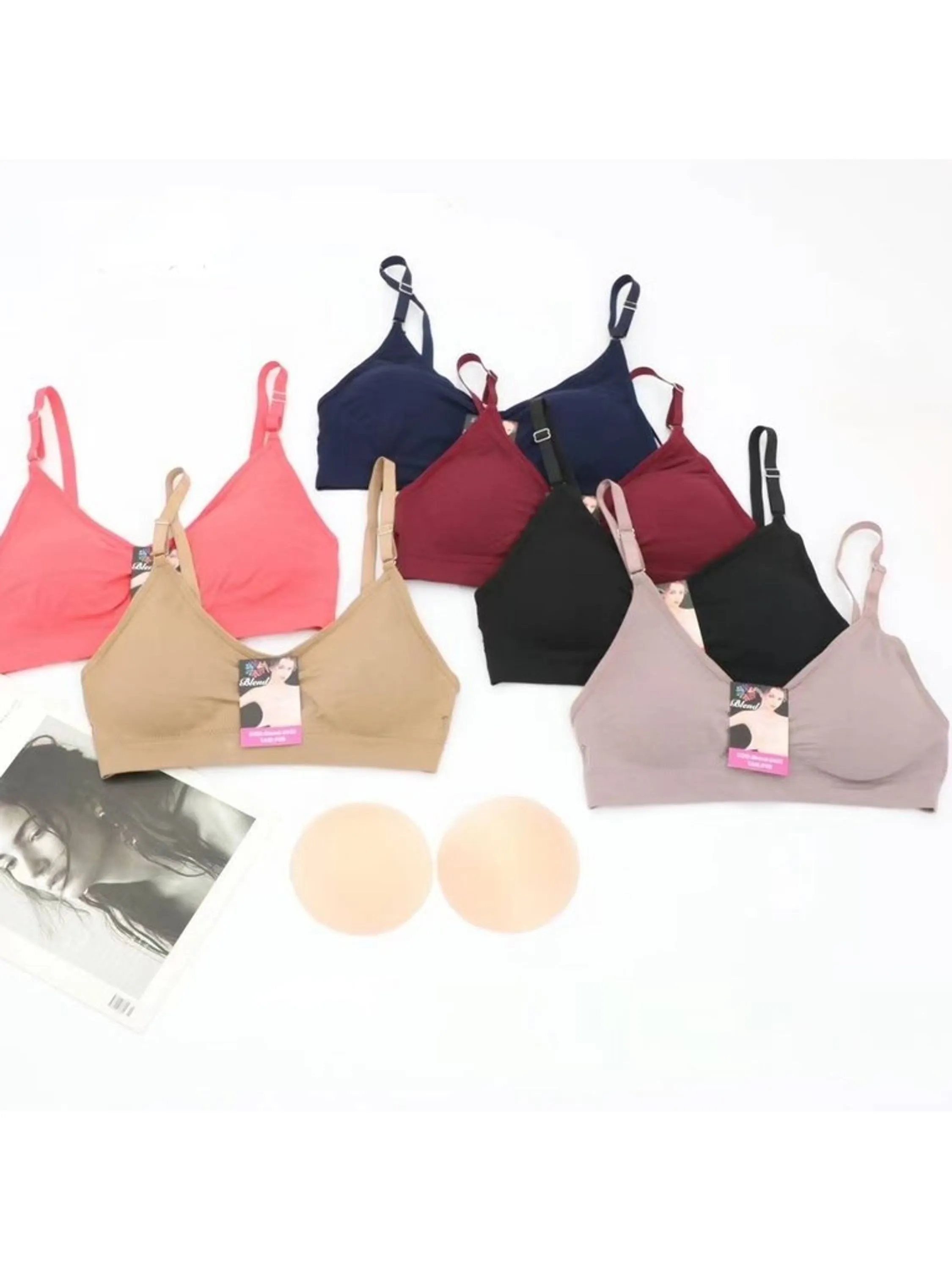 KIT 12  Sutiã com fivela de alça fina