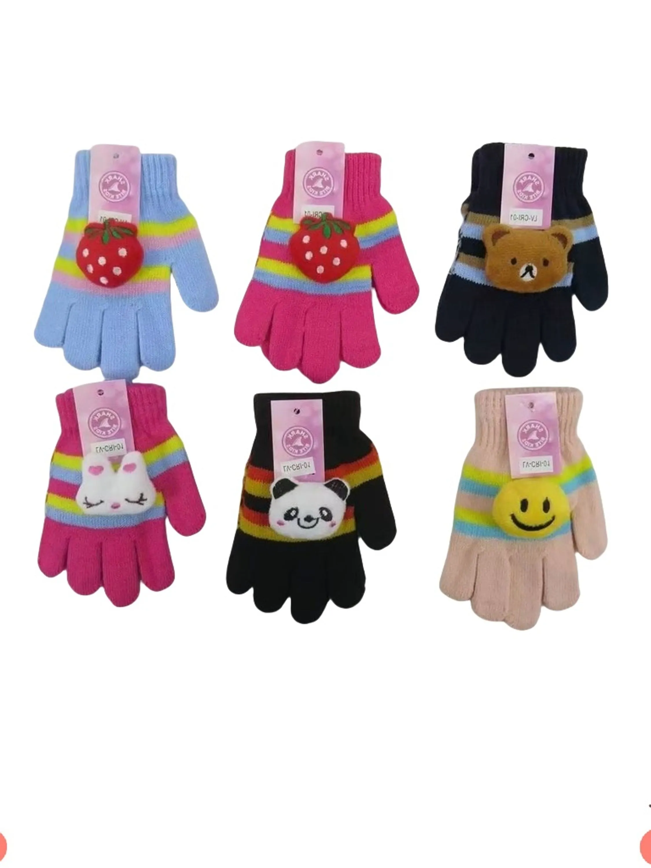 KIT 12 Luvas de animais fofos para crianças