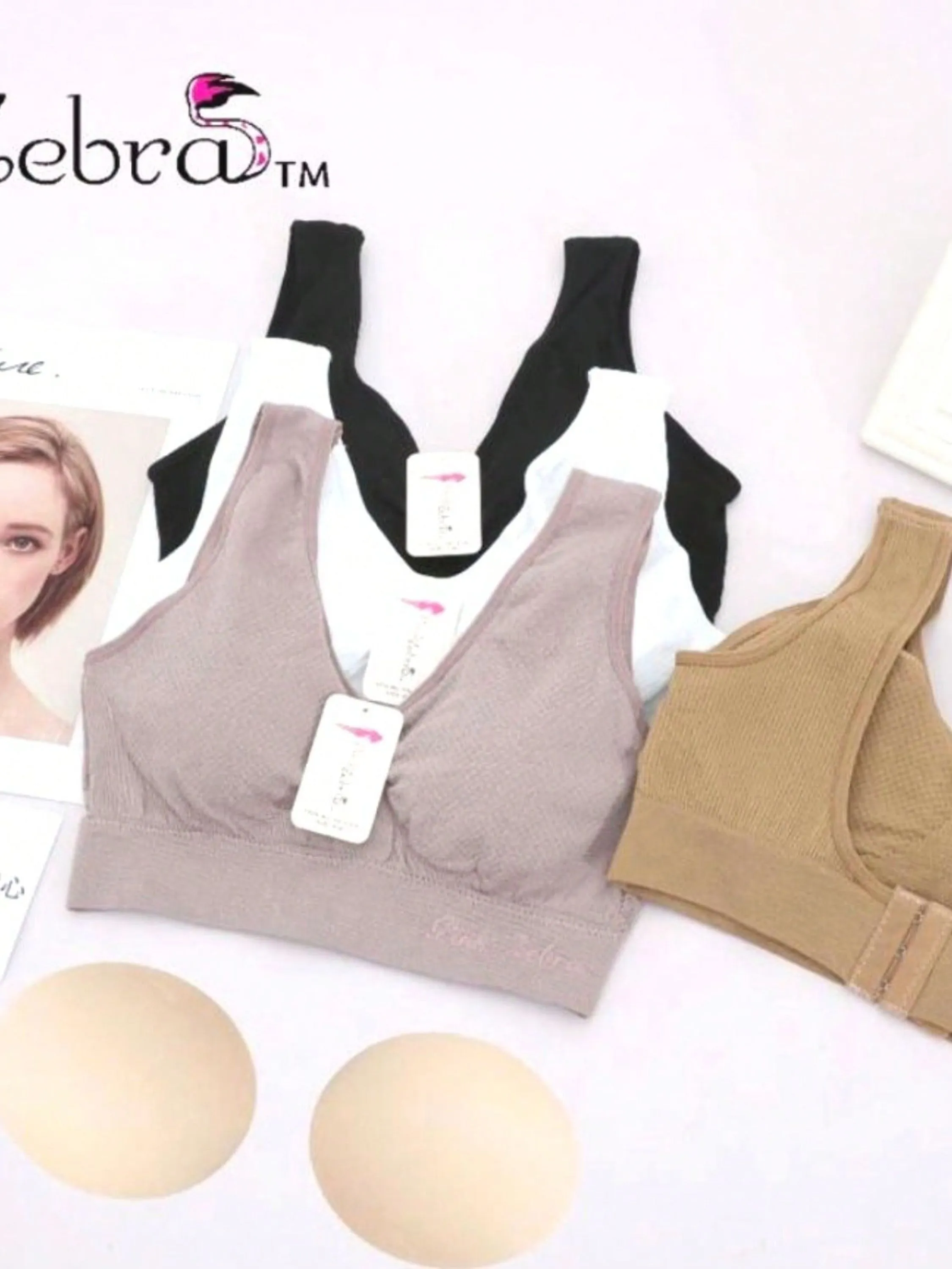 KIT 12 Sutiãs com bojo, diversas cores
