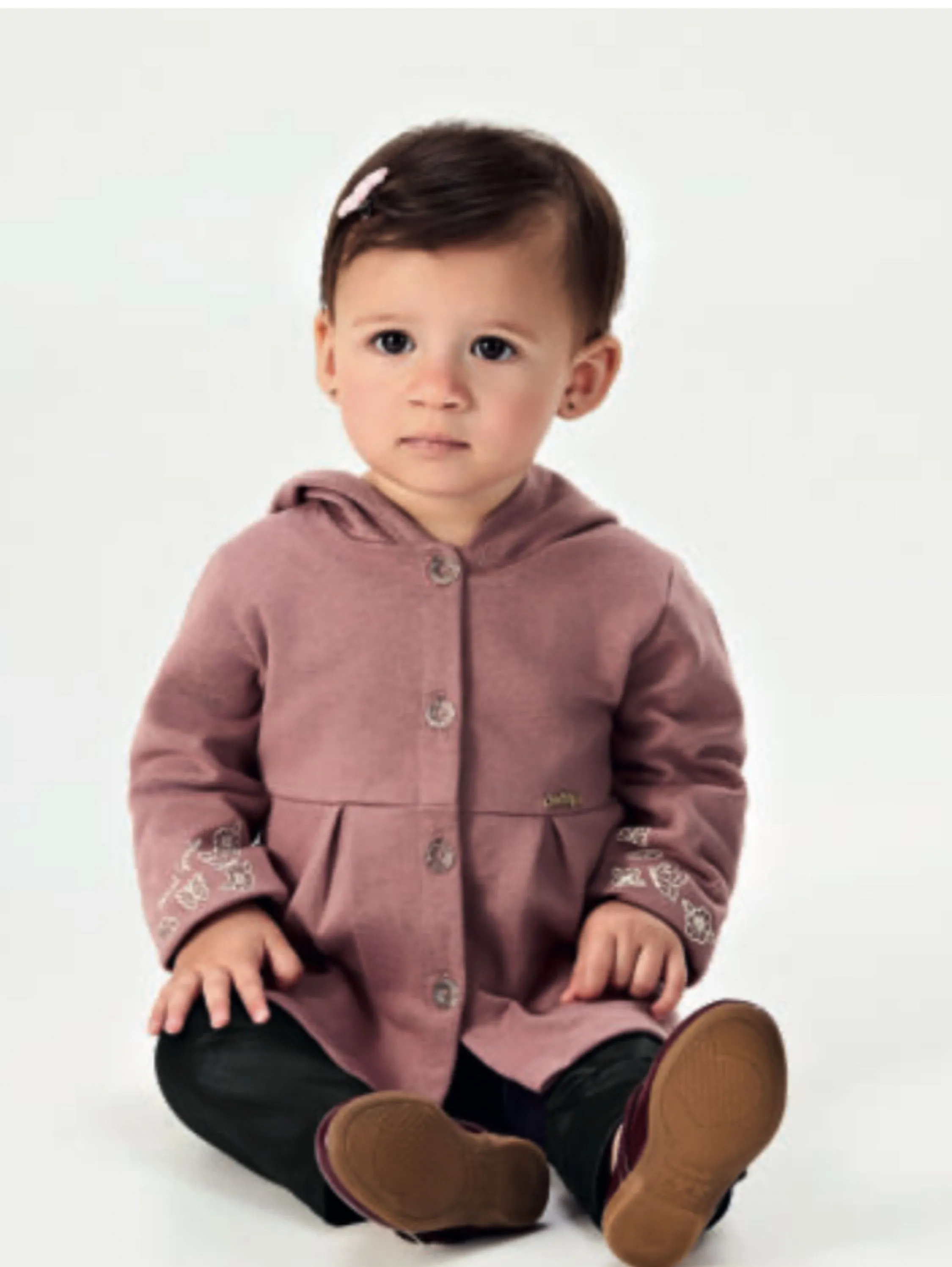 Casaco Infantil Feminino com Capuz💐