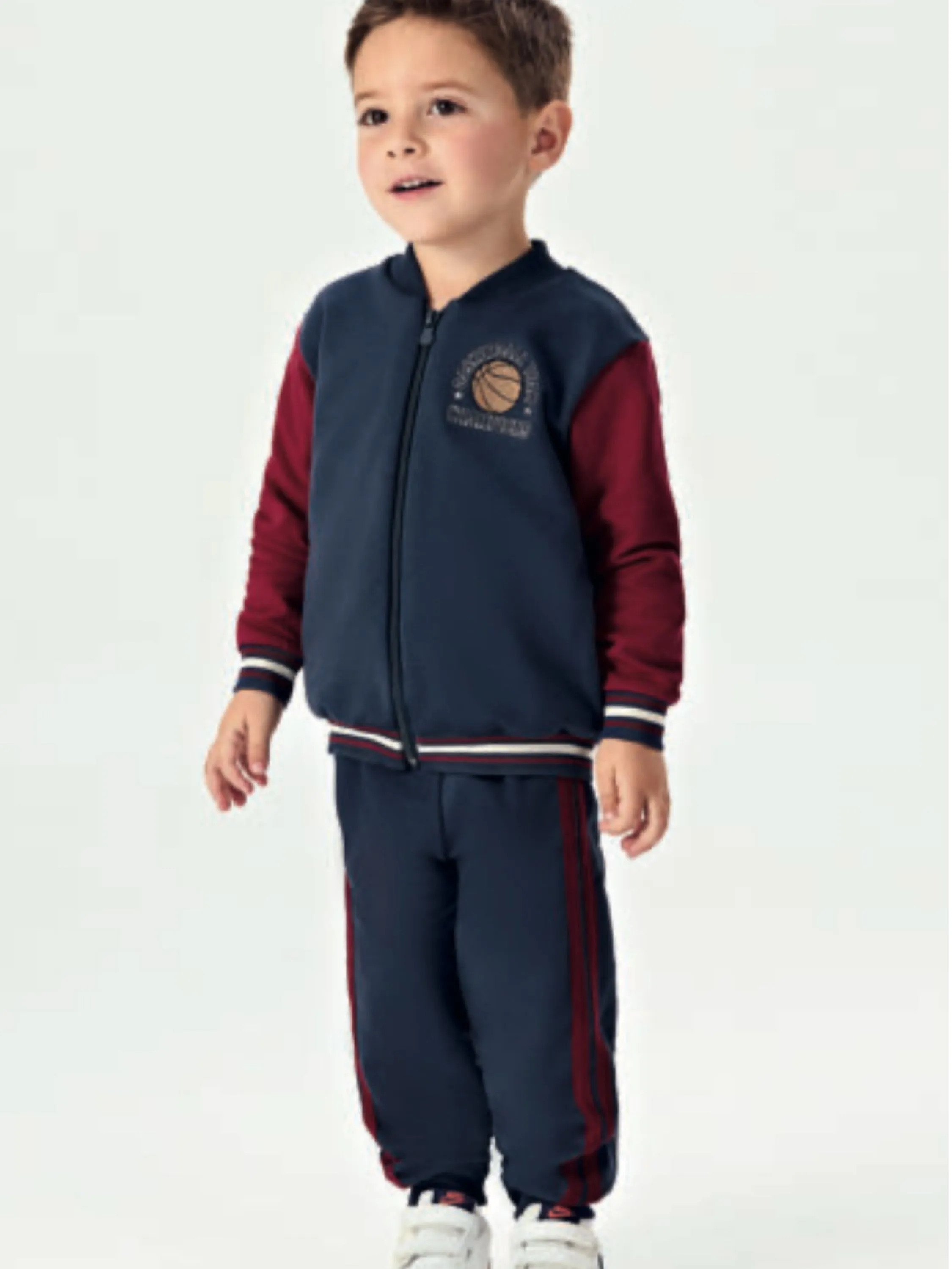 Conjunto Infantil Jaqueta e Calça em Moletom Esportivos 🏀