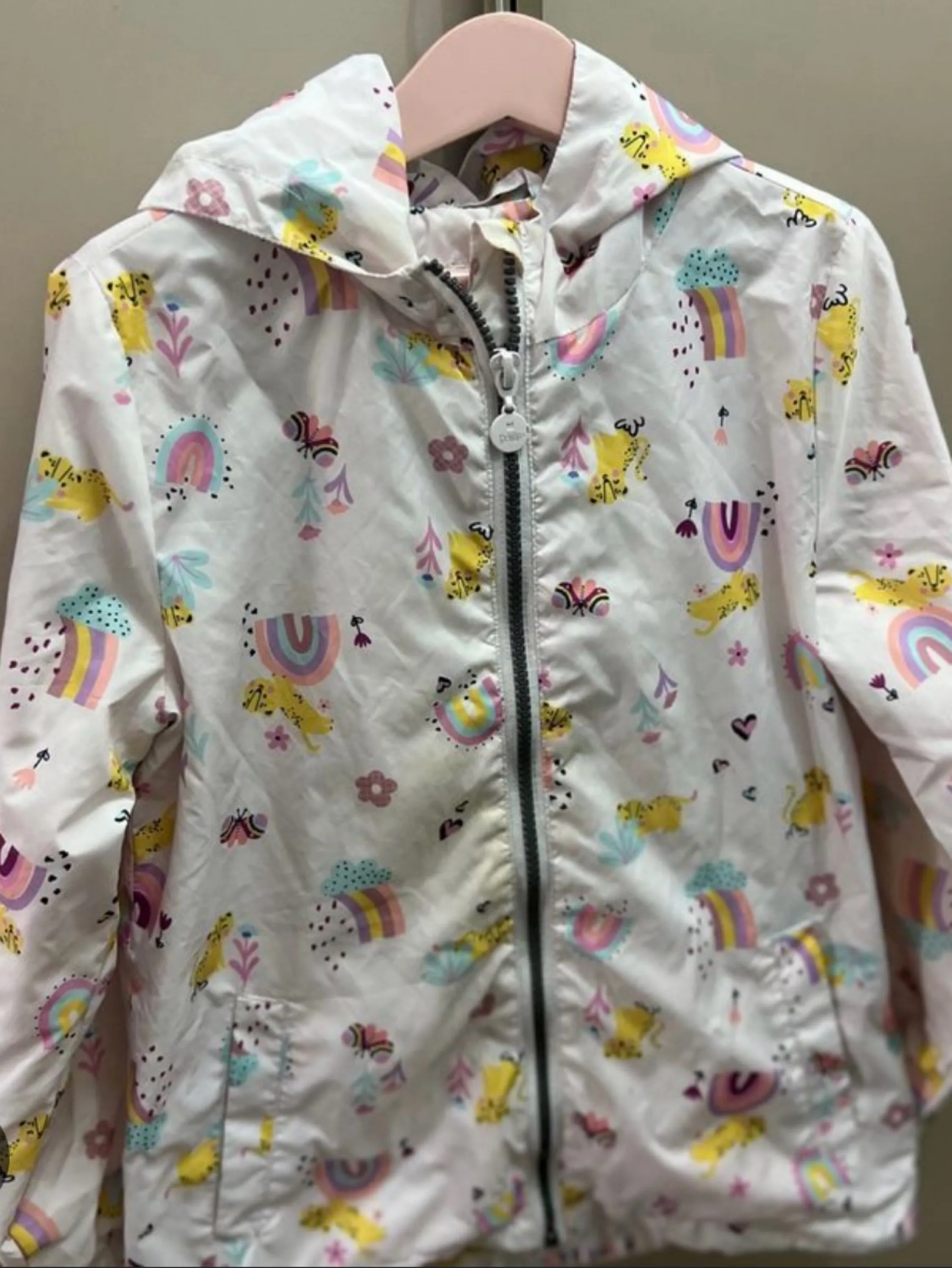 Jaqueta Infantil Impermeável Estampada com Capuz