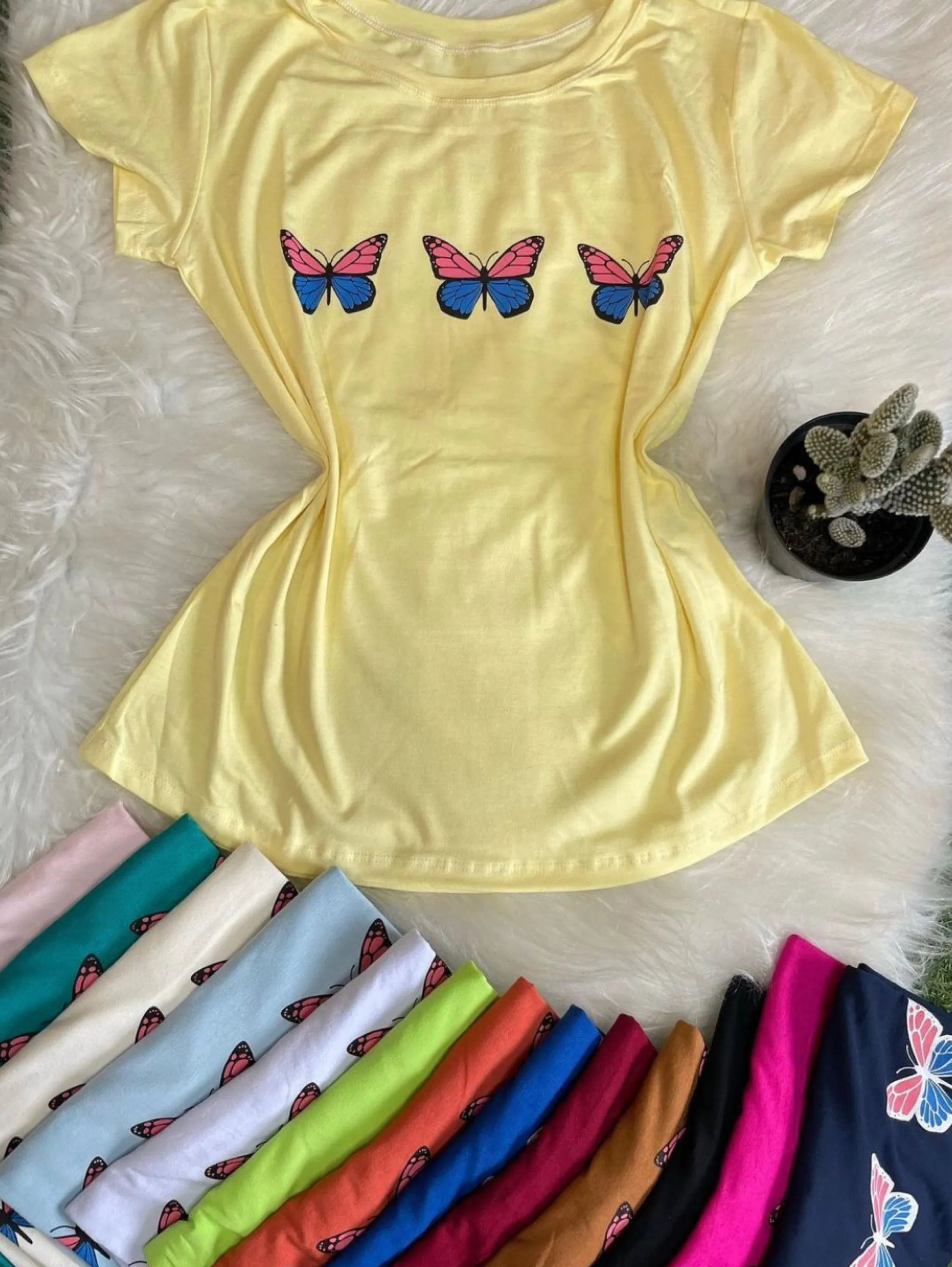 T-Shirt tres borboletas