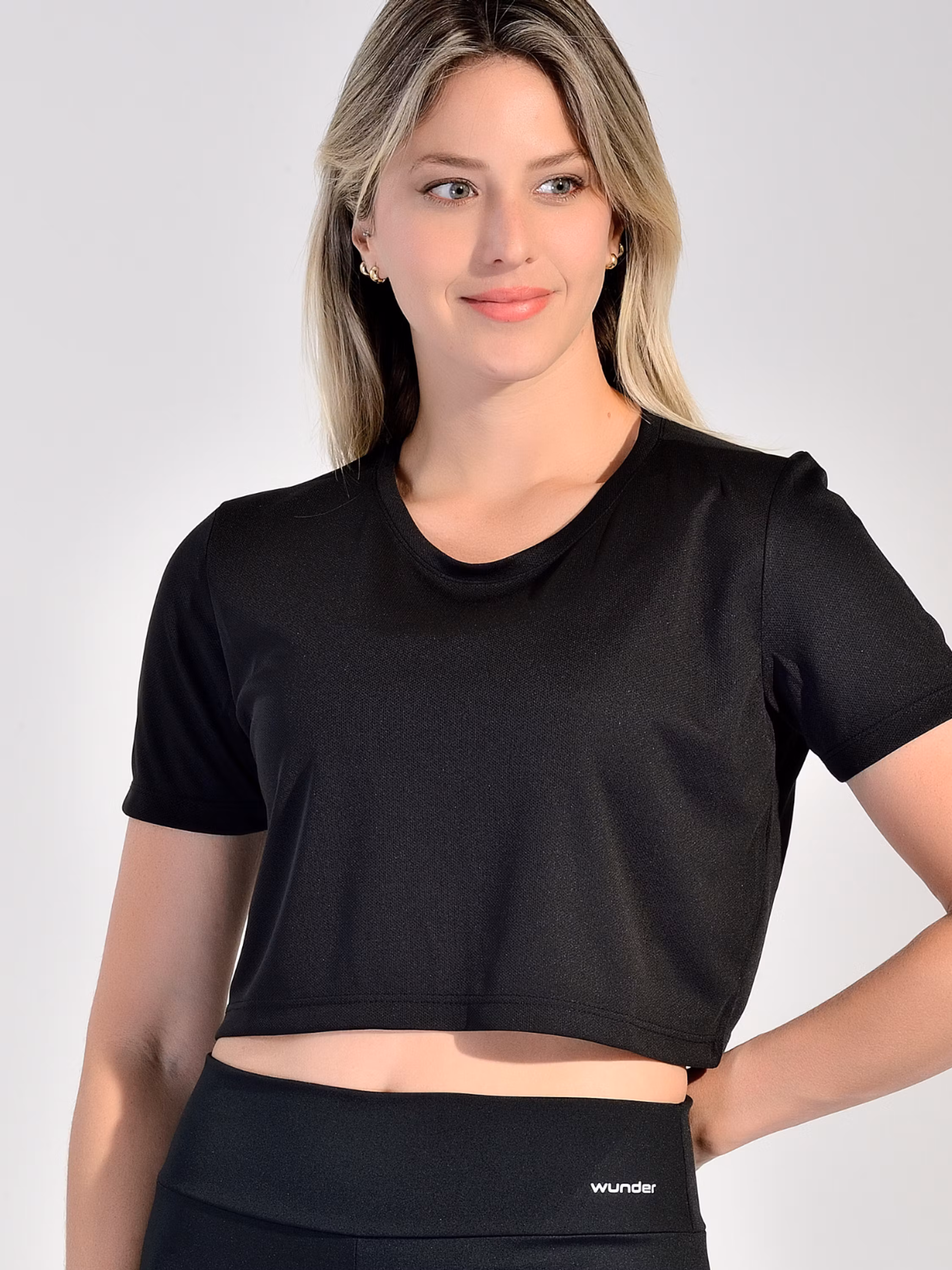 WUF23031 - CAMISETA CROPPED FITNESS FEMININA