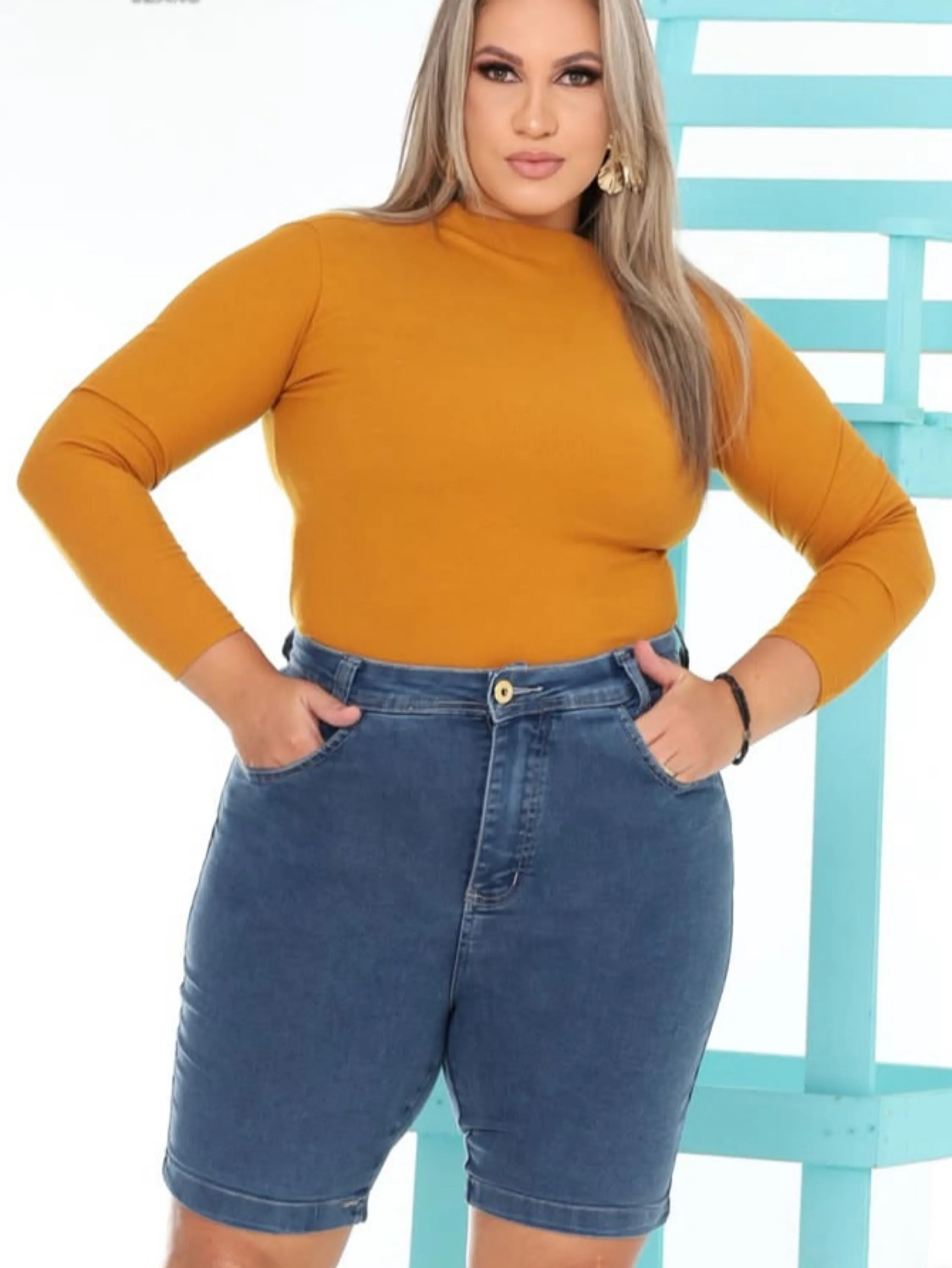 Pedal plussize com lycra