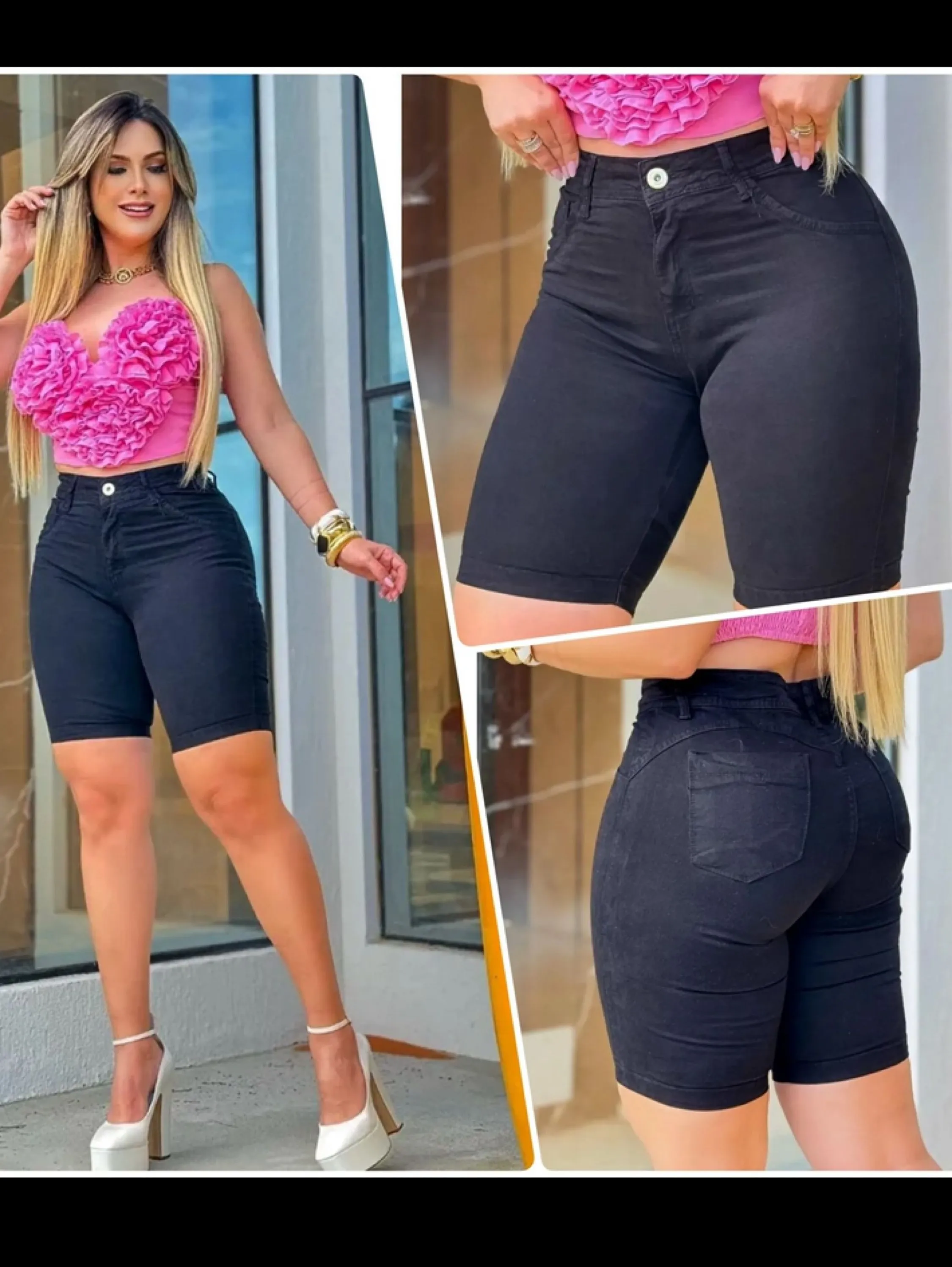 Pedal preto com lycra