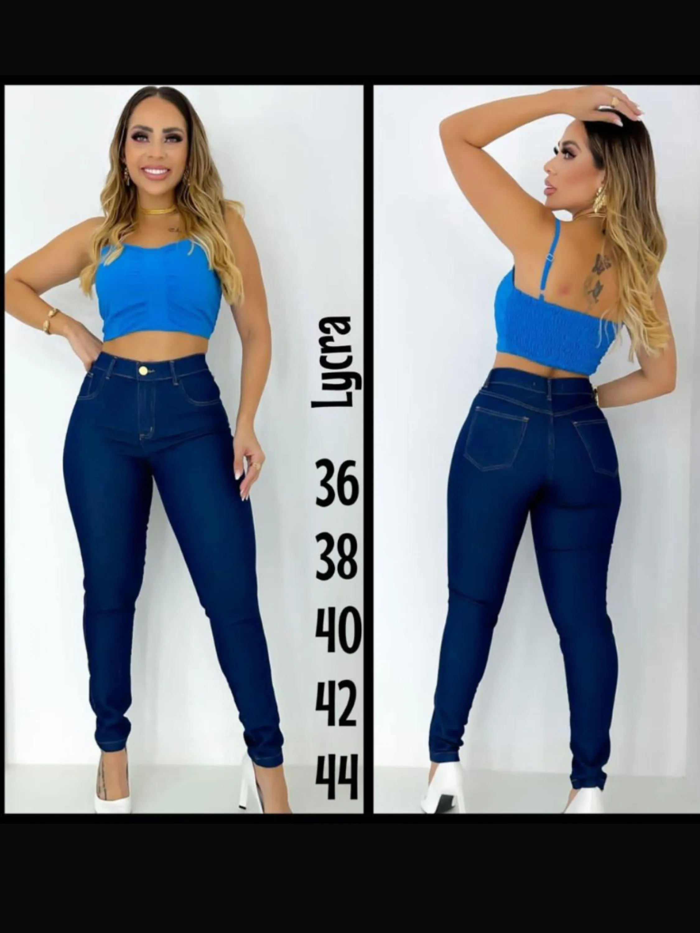 Calça jeans com lycra