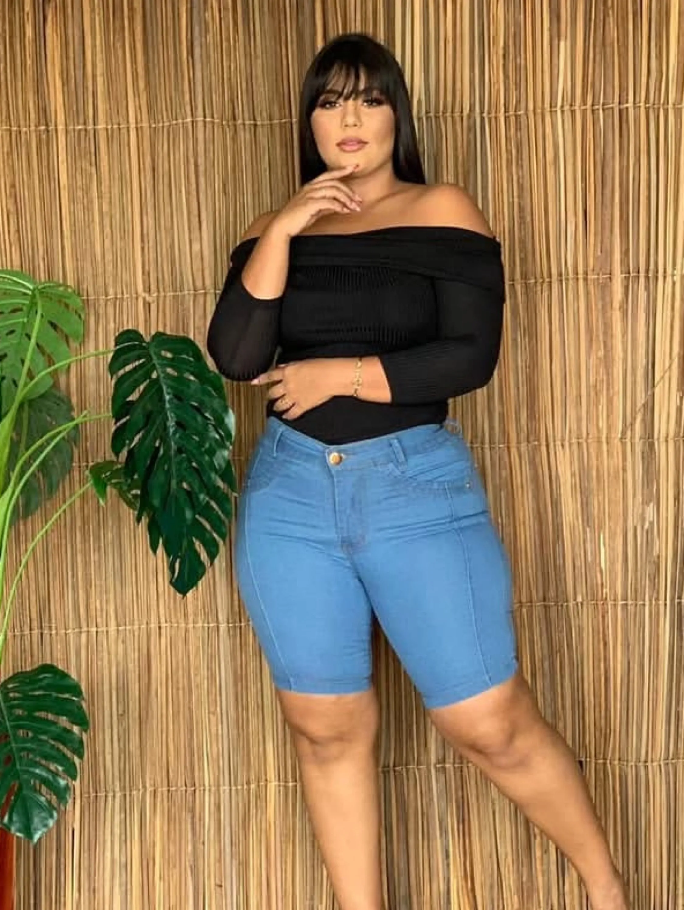 Pedal plussize com lycra