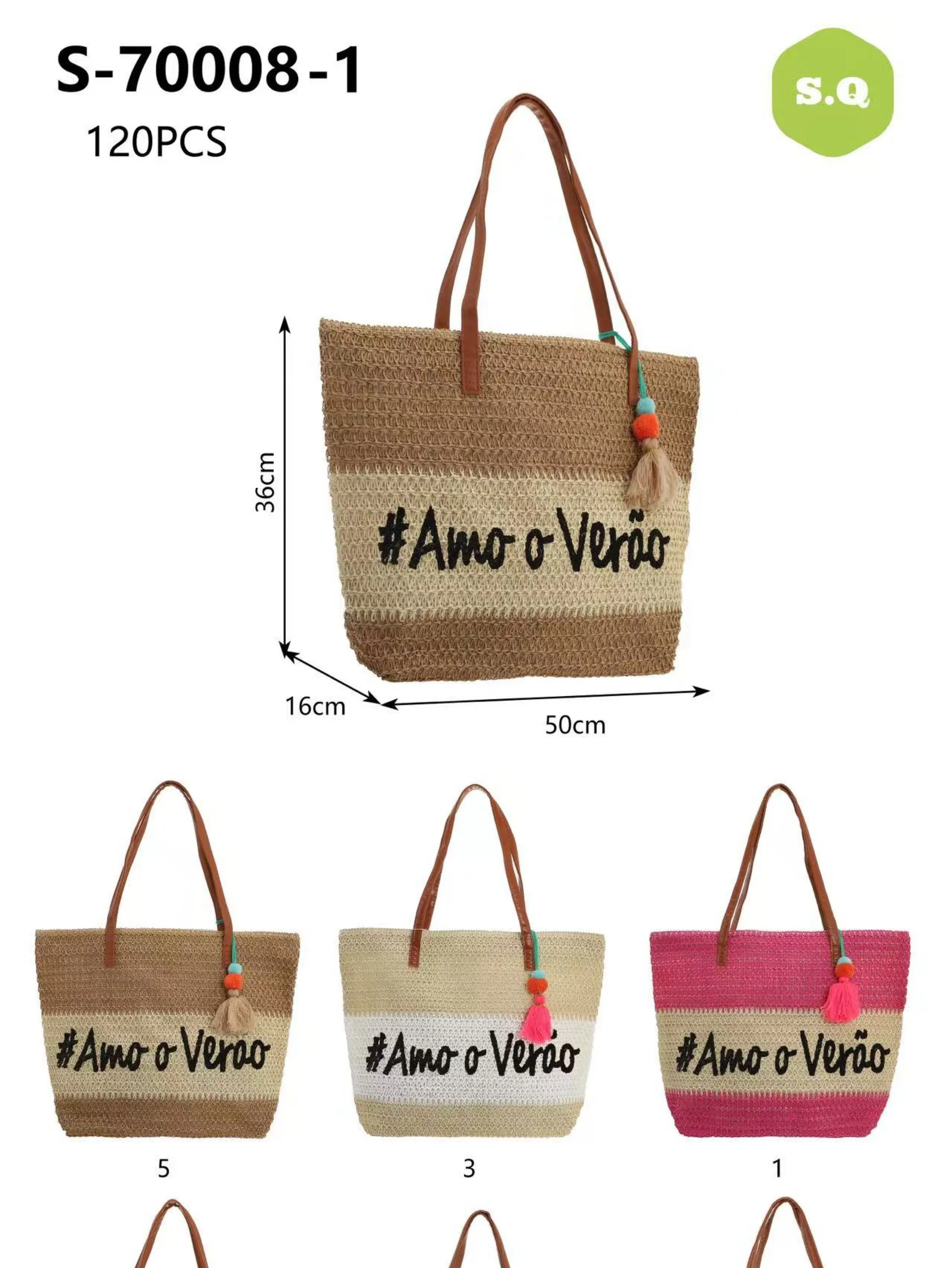 Kit 12pcs bolsa praia 70008-1