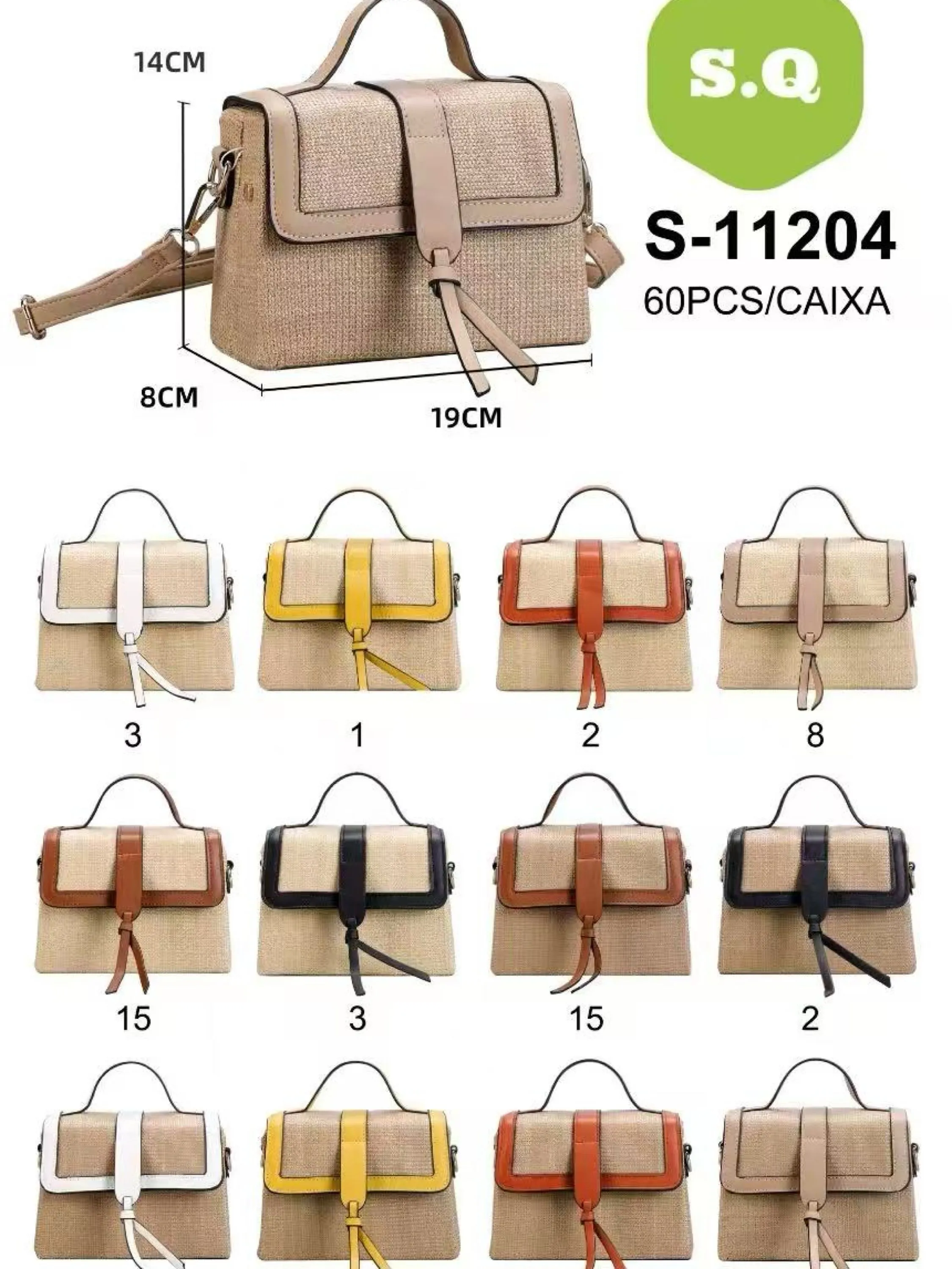 Kit 6pcs bolsa palha pequena 11204
