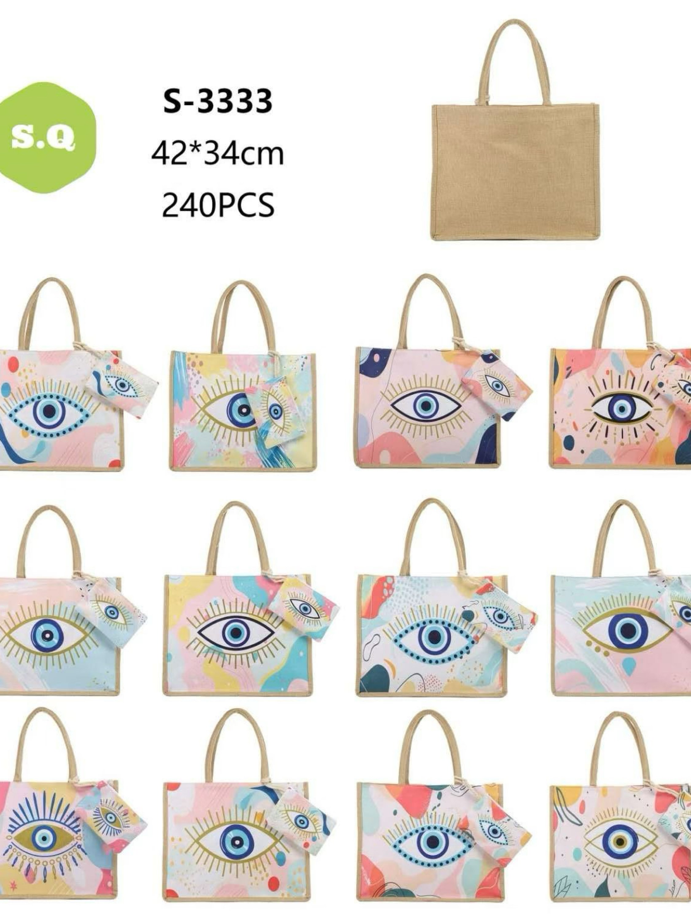 Kit 12pcs bolsa praia 3333