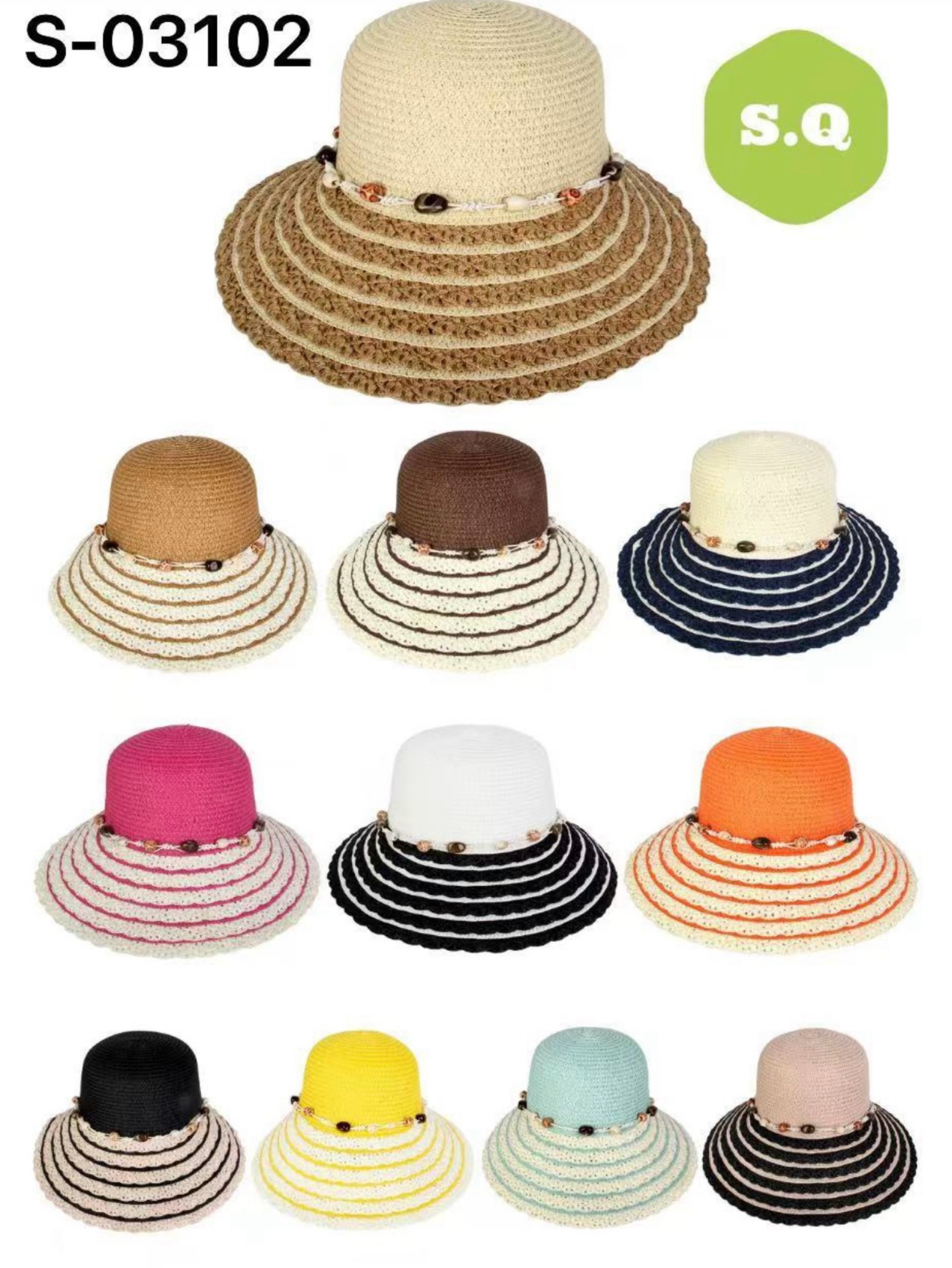 Kit 12pcs Chapeu feminino 03102