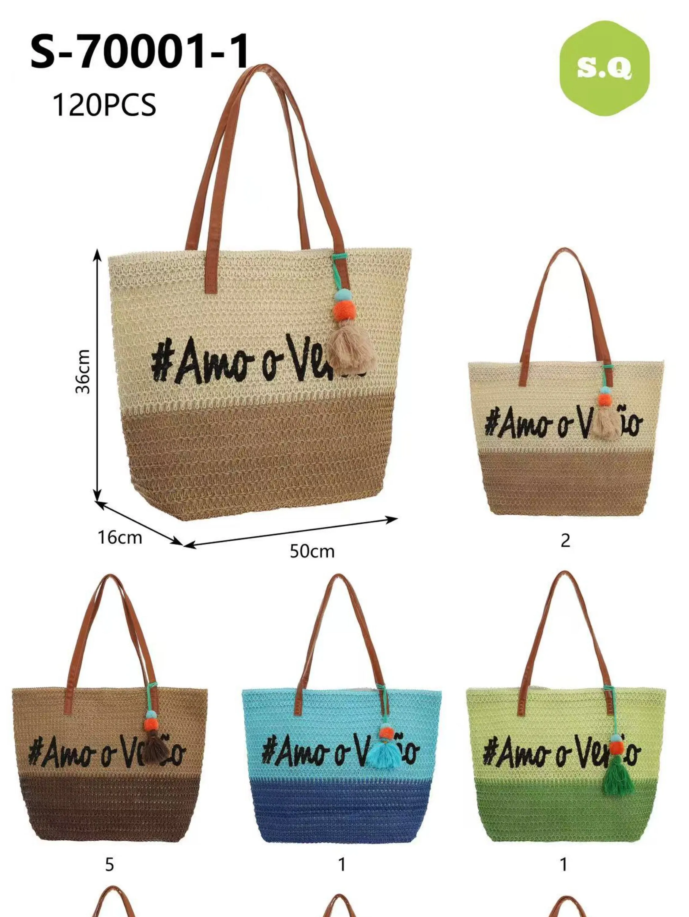 Kit 12pcs bolsa praia 70001-1