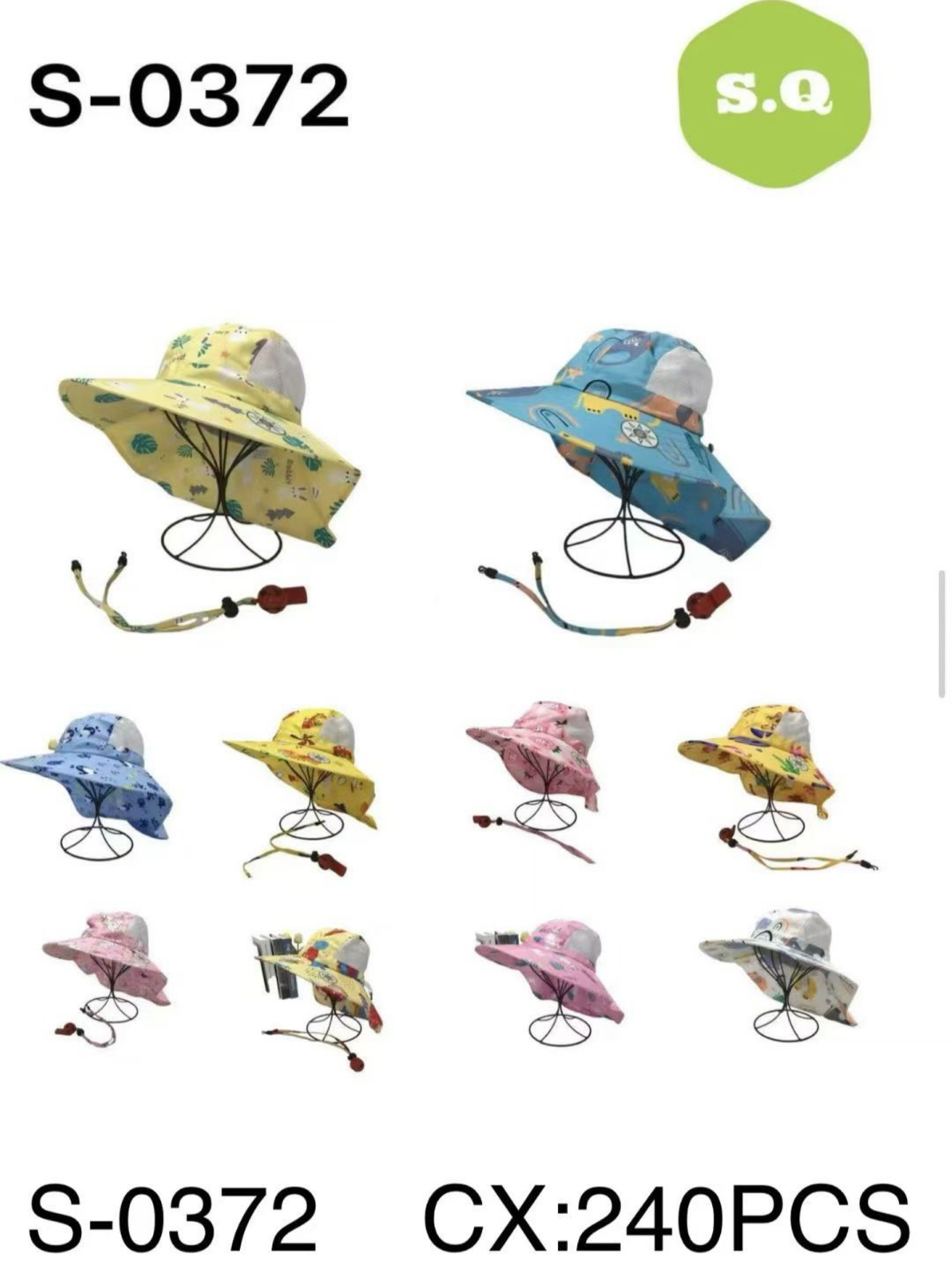 Kit 12pcs chapéu infantil com apitos 0372