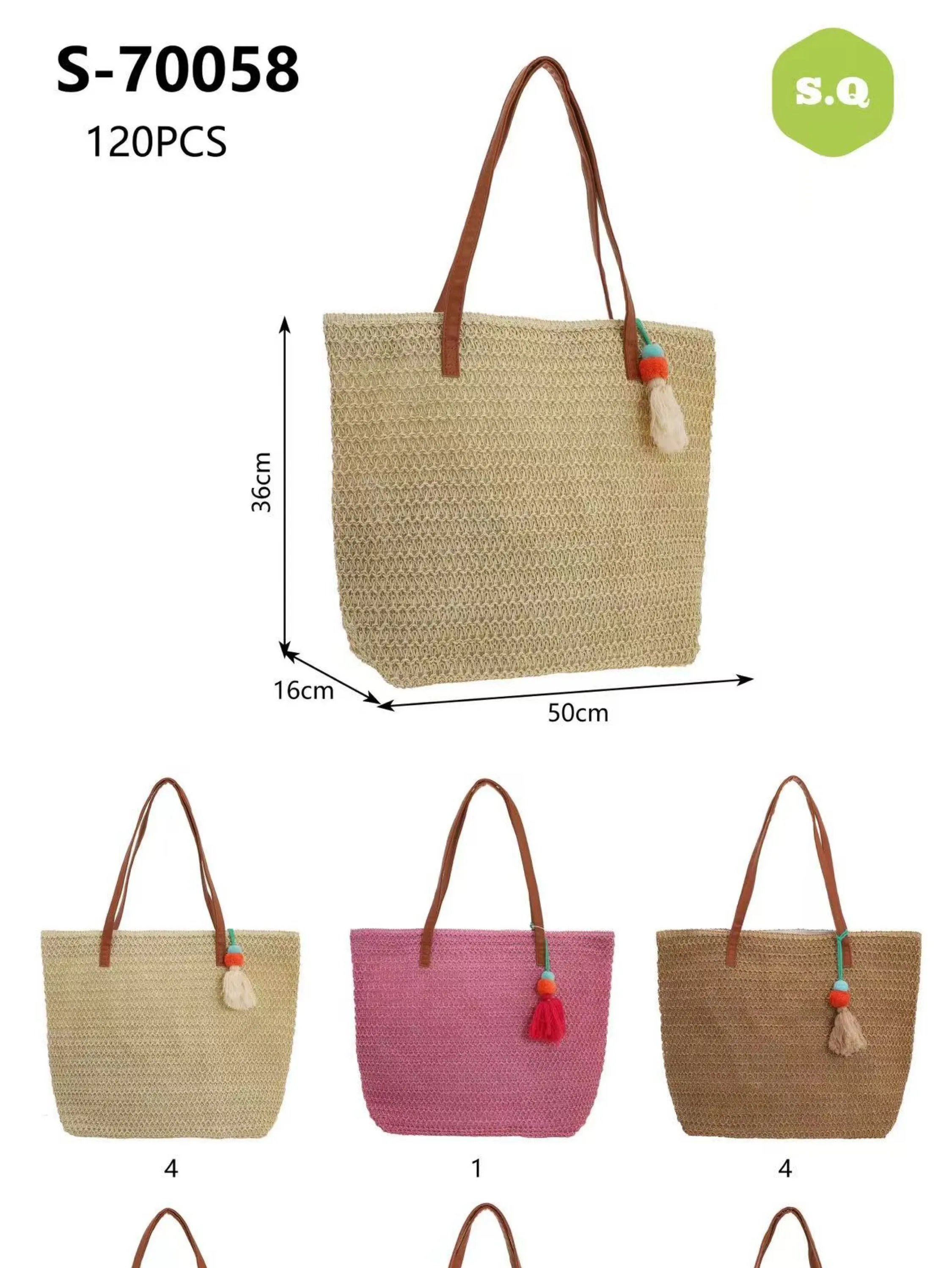 Kit 12pcs bolsa praia 70058