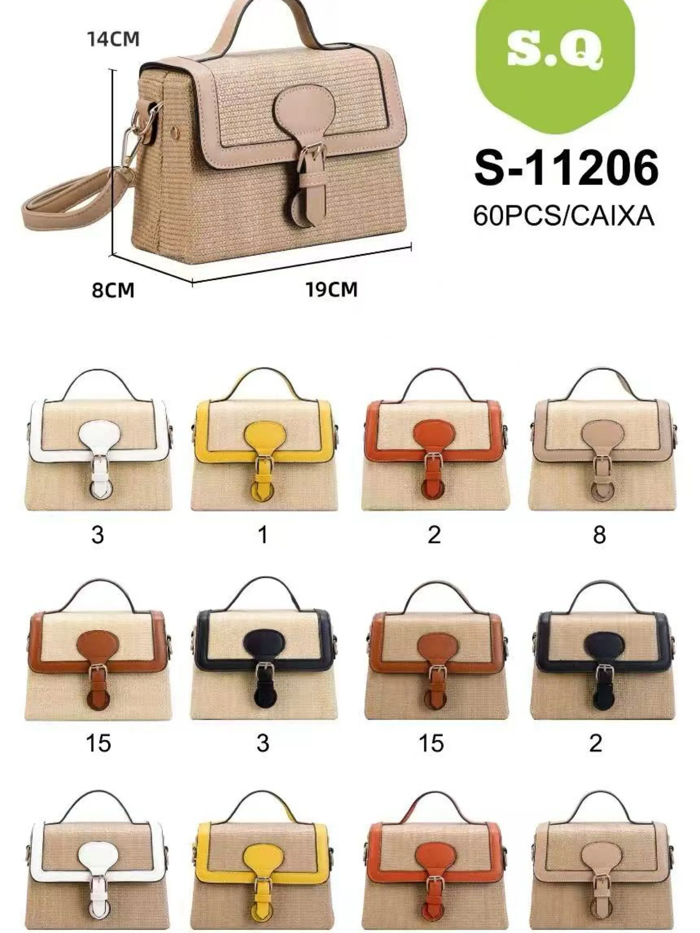 Kit 6pcd bolsa de mão 11206