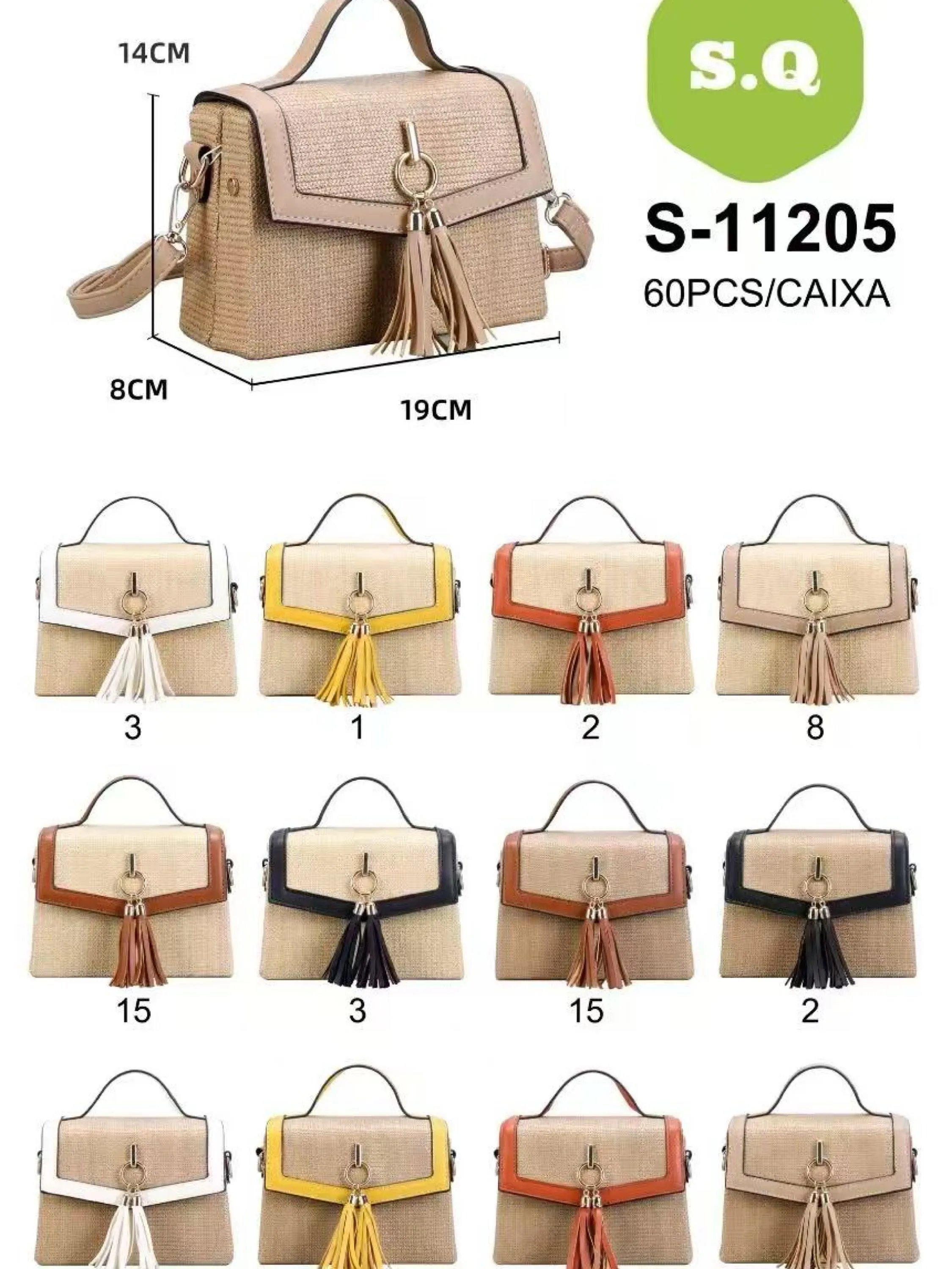 Kit 6pcs bolsa palha pequena 11205