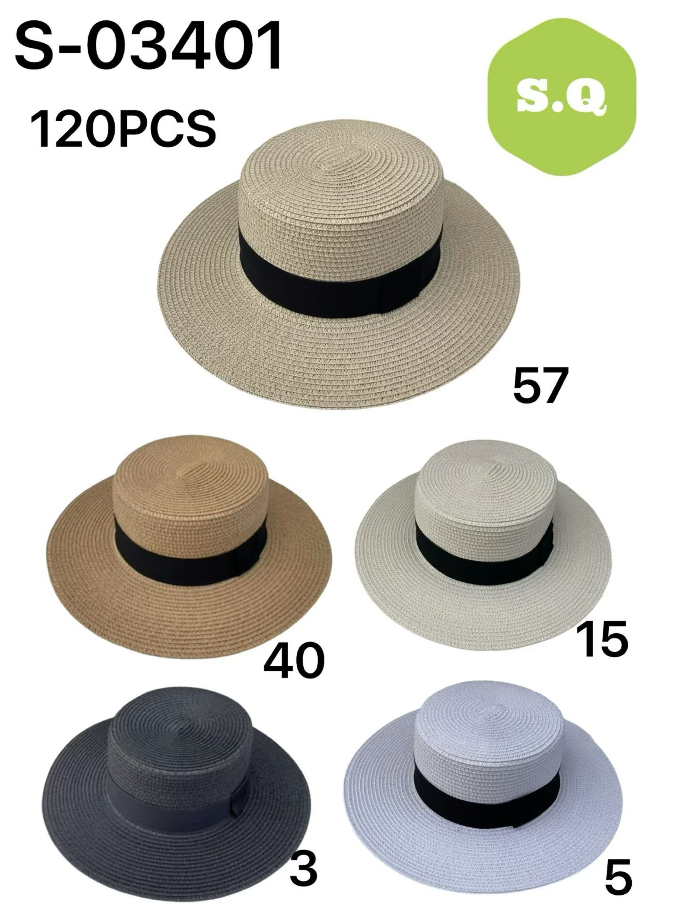 Kit 12pcs Chapeu Paris 03401