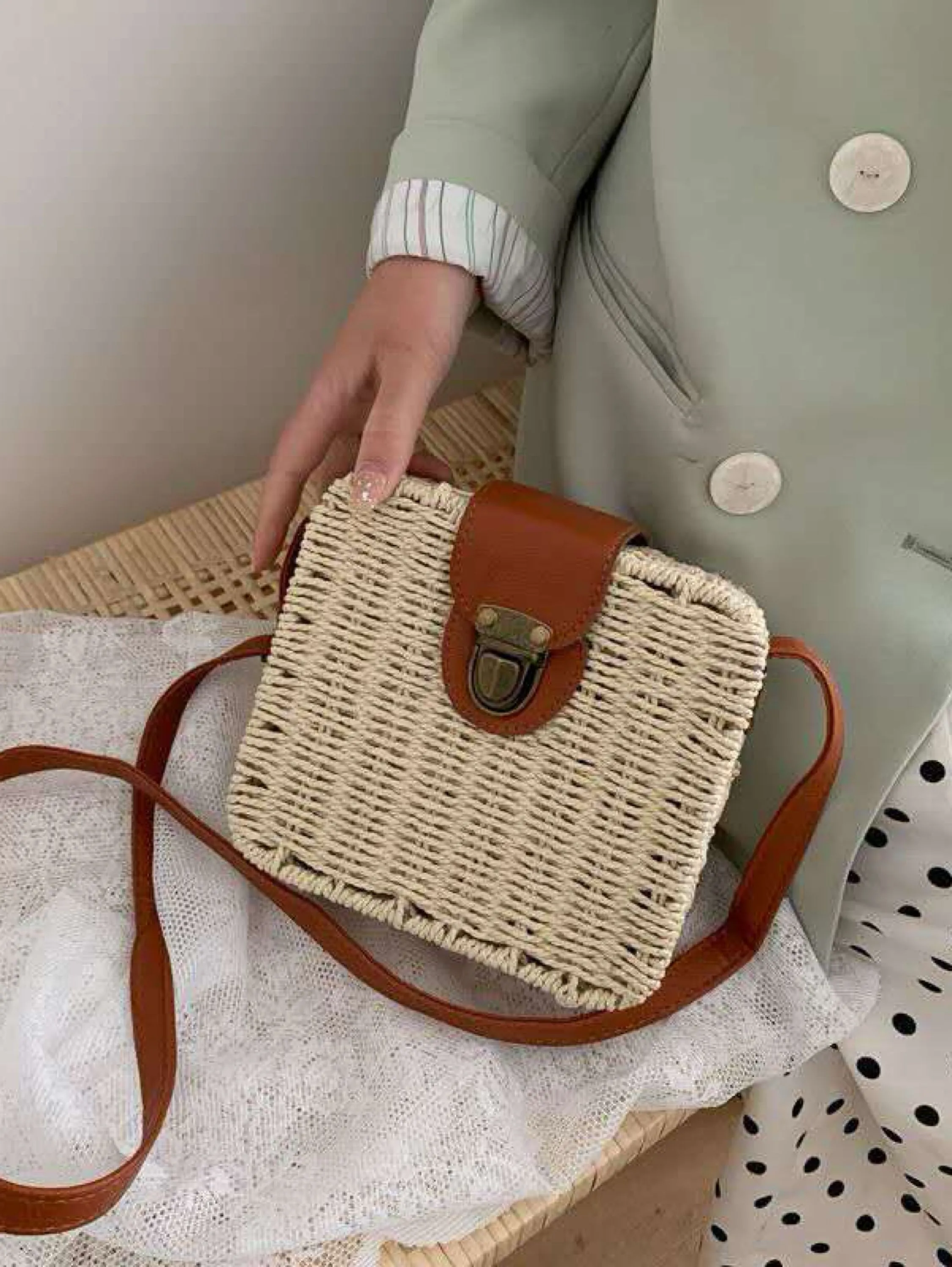 Kit 6pcs Bolsa de Palha Verão 5098