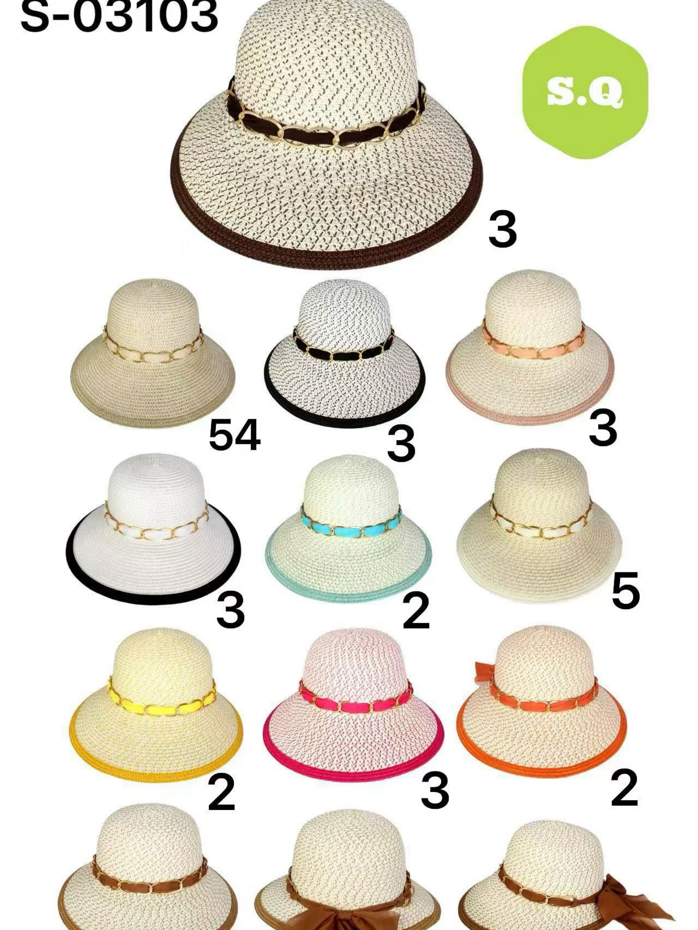 Kit 12pcs Chapeu feminino 03103