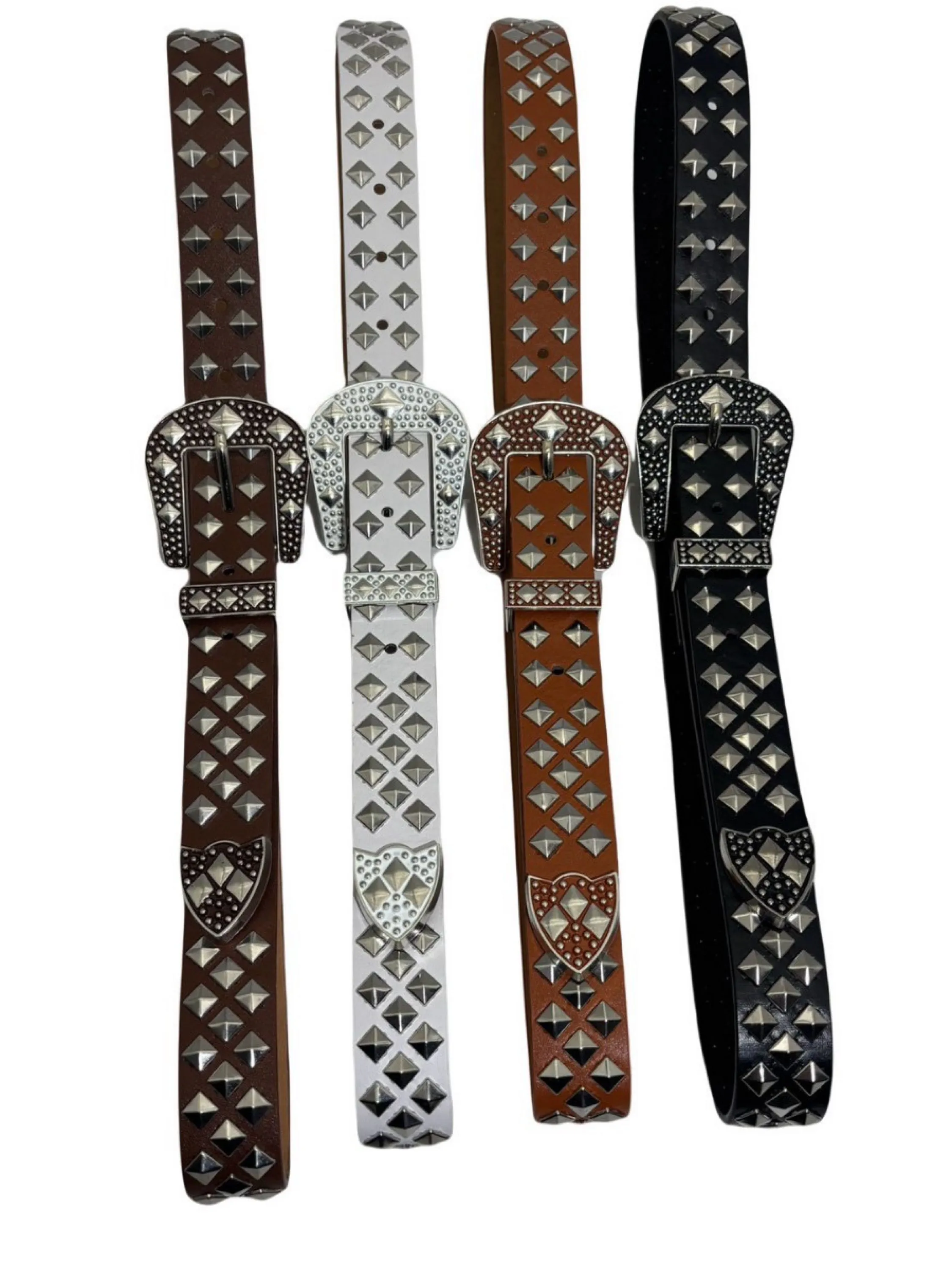 Cinto de rebite estilo punk para mulheres
