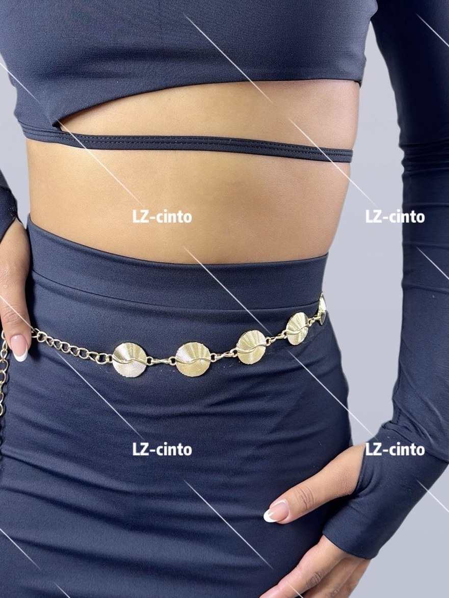 Cinto de Corrente Feminino de Metal