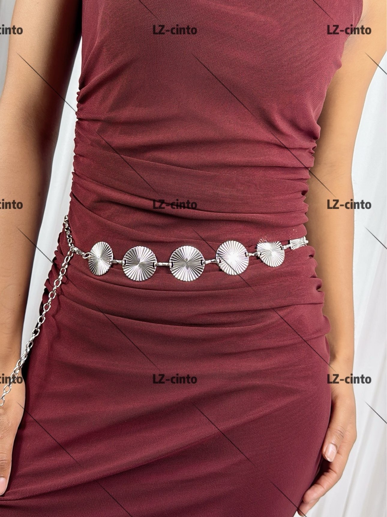 Cinto de Corrente Feminino de Metal