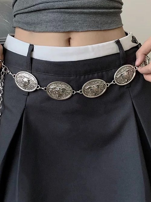 Cinto de Corrente Feminino de Metal